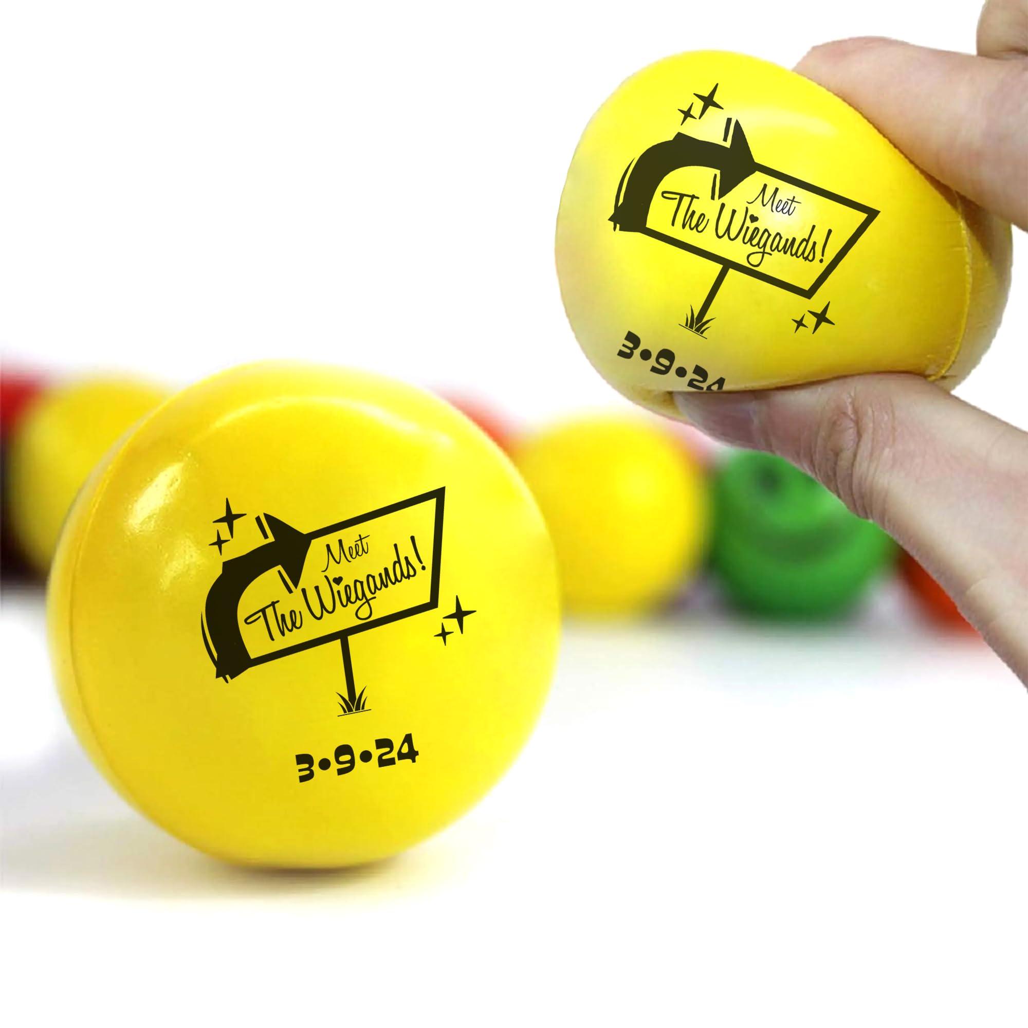 Generic 50PCS Custom Bulk Stress Balls Personalized Stress Ball Customized Promotional Items with Logo/Text/Email//Phone Number/QR Code