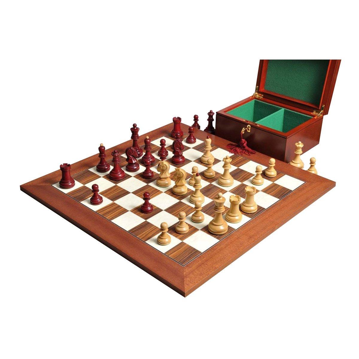 The House of Staunton The Dubrovnik Chess Set, Box, & Board Combination - Rosewood Gilded - by The House of Staunton