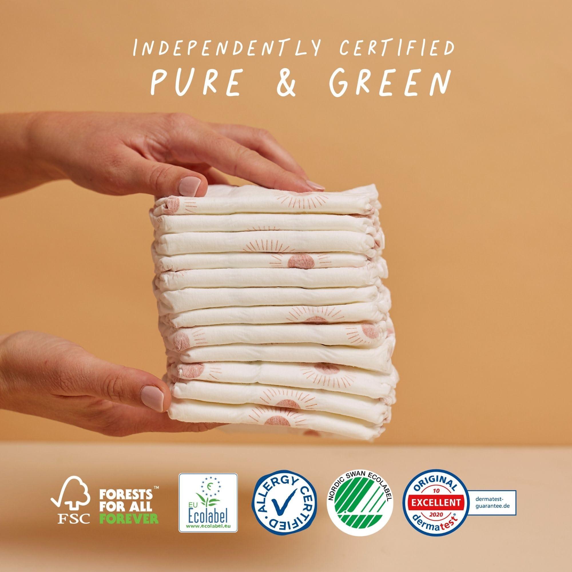 JOONYA Joonya Baby Diapers, Size 4 L (15-31 lb) - 1 Bag of 25 - **New Range** - NonToxic, Eco-Friendly, Ultra Slim, Overnight Use - Made in Denmark