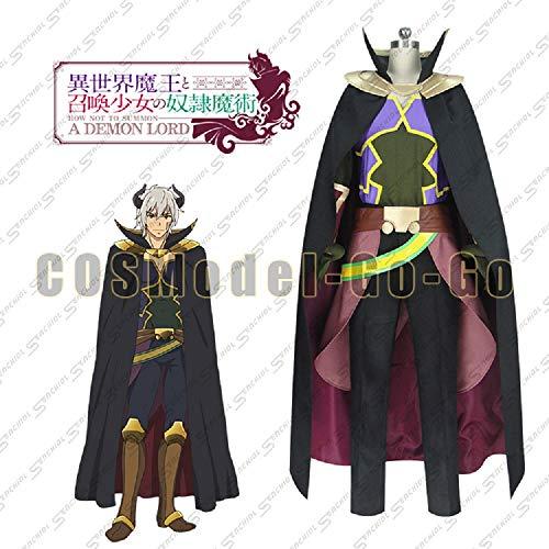 QILONG Isekai Maou to Shoukan Shoujo no Dorei Majutsu Diablo Cosplay Costume2959 (Male L)