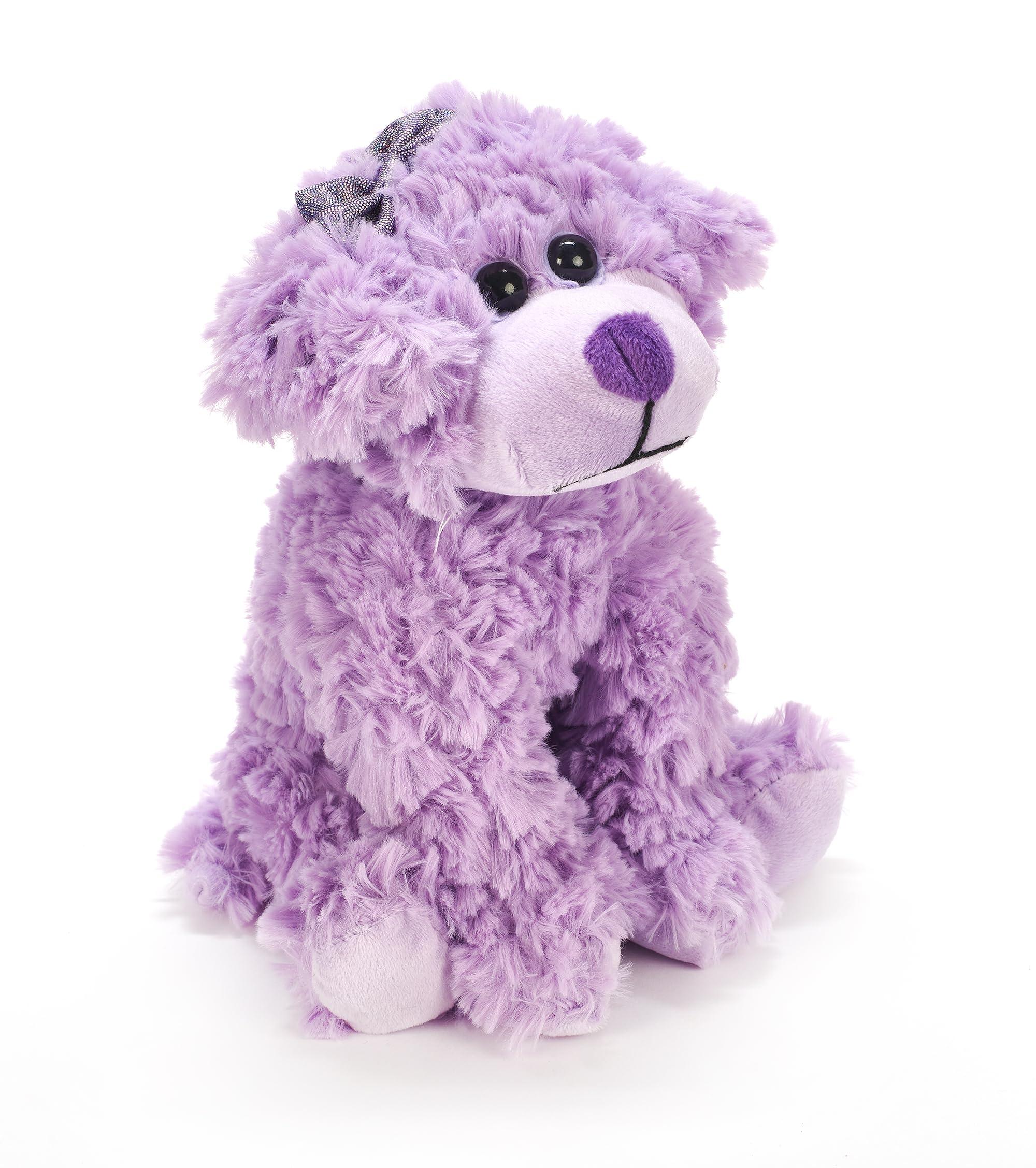The Petting Zoo The Petting Zoo Scruffy Dog Stuffed Animal, Gifts for Girls, Purple Dog Plush Toy, 11 Inches