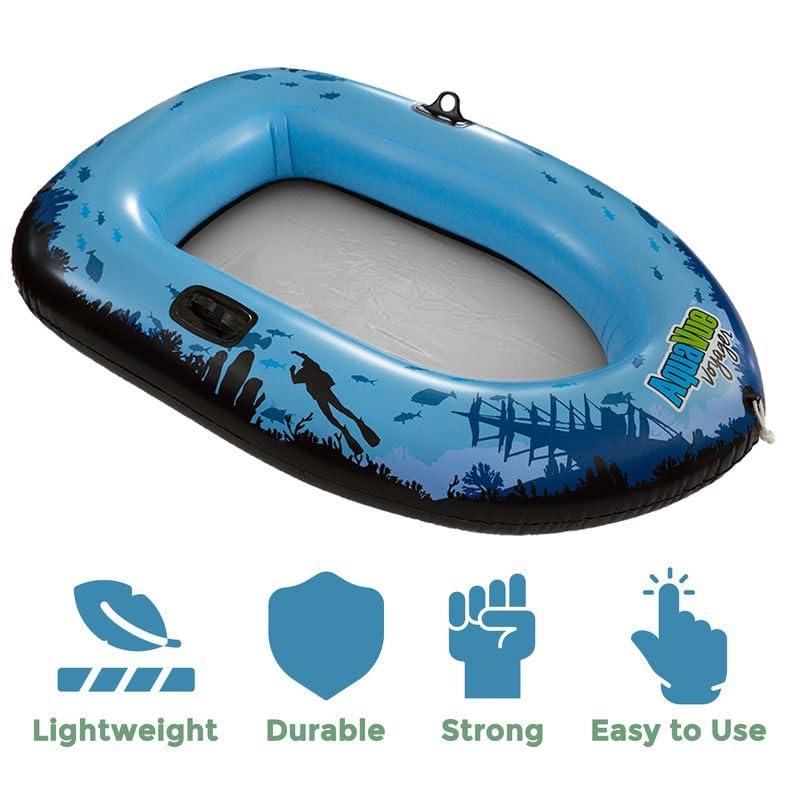 Sieco Design Sieco Design AQUAVUE Voyager, Clear Bottom Inflatable Raft, for Kids and Adults