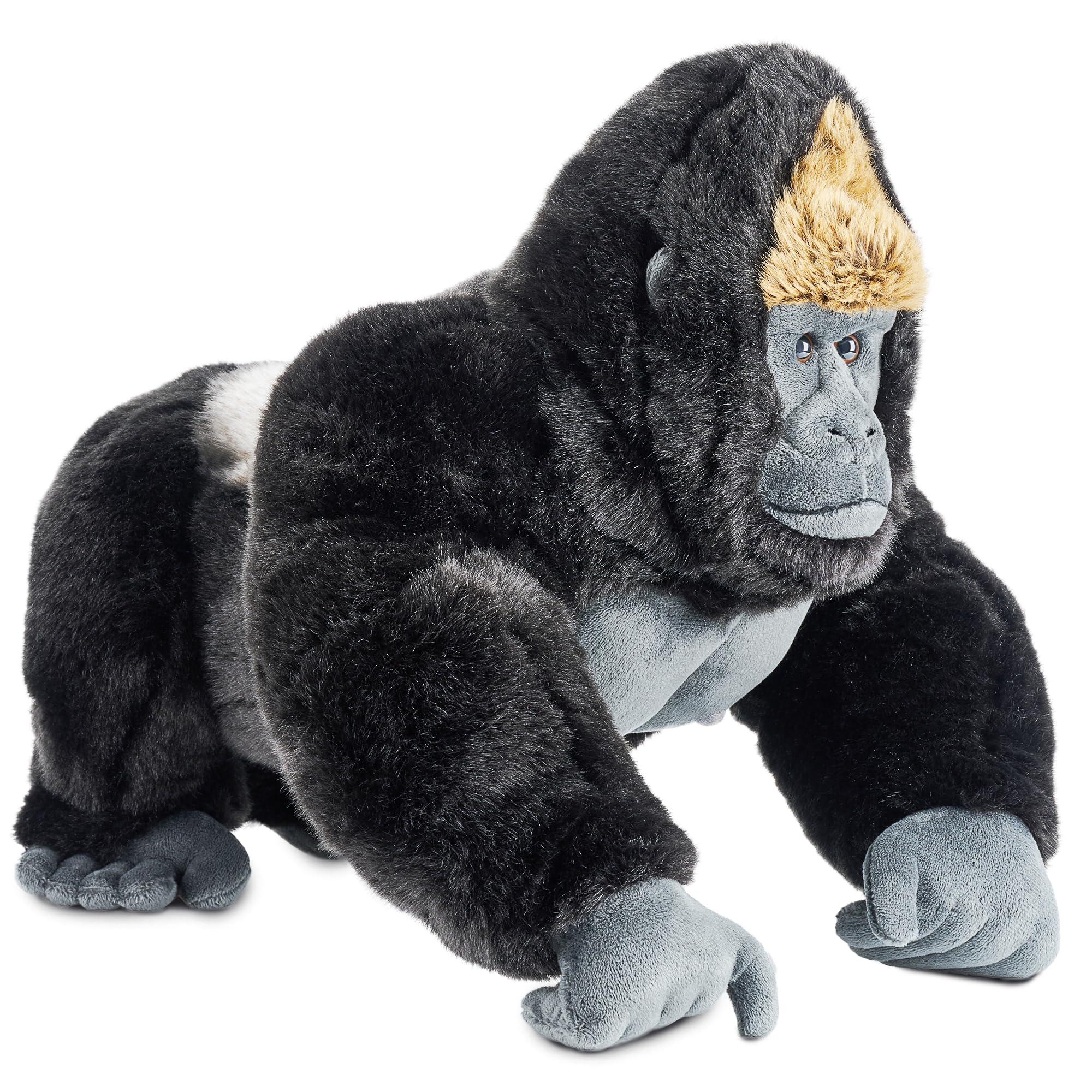 Silverback Gorilla Stuffed Animal Black King Kong Chimpanzee Stuffed Toy Plush Toy 16 Inch