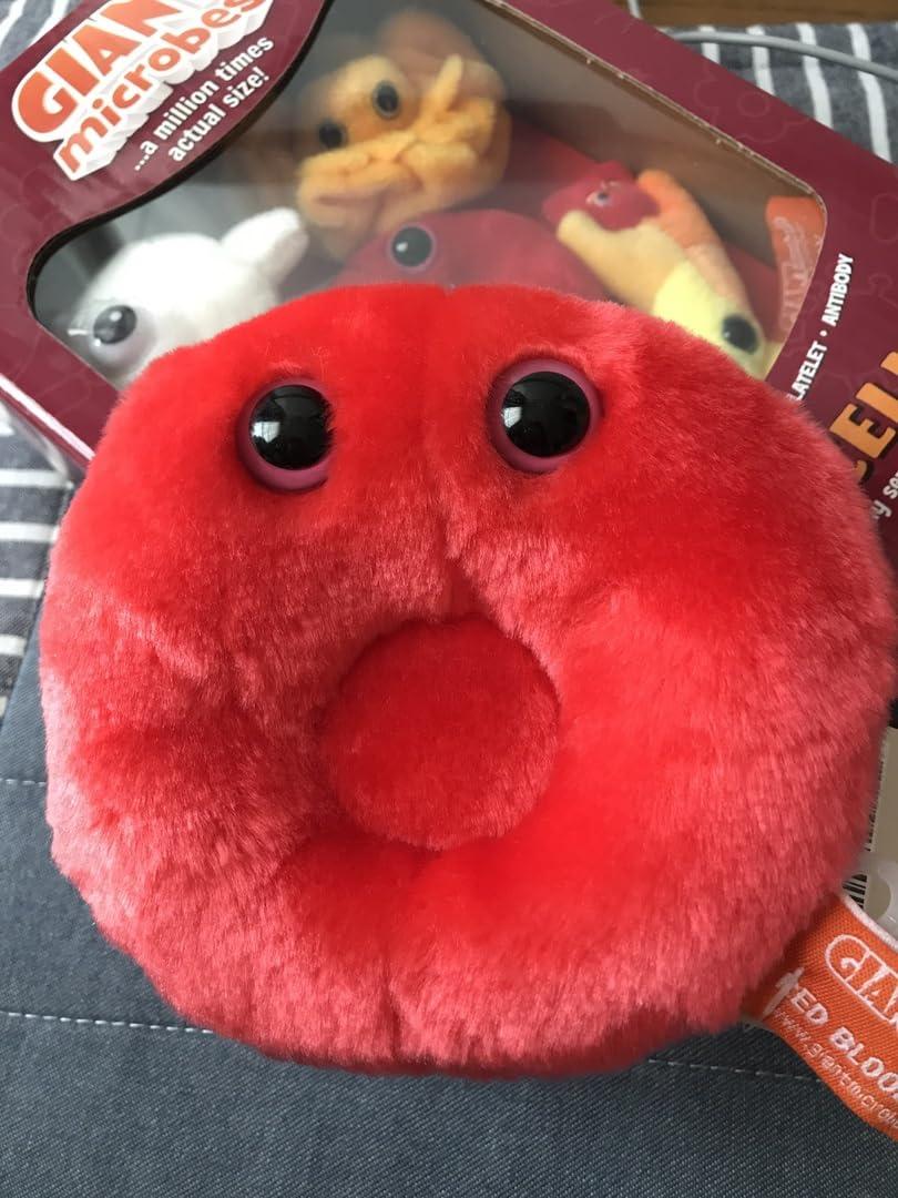 GIANT MICROBES GIANTmicrobes Red Blood Cell Plush, Blood Cell Plush, Blood Bank Laboratory Gifts, Lab Tech Gifts, Hematology Gifts, Leukemia Gifts, Phlebotomy Gifts, Phlebotomist Gifts