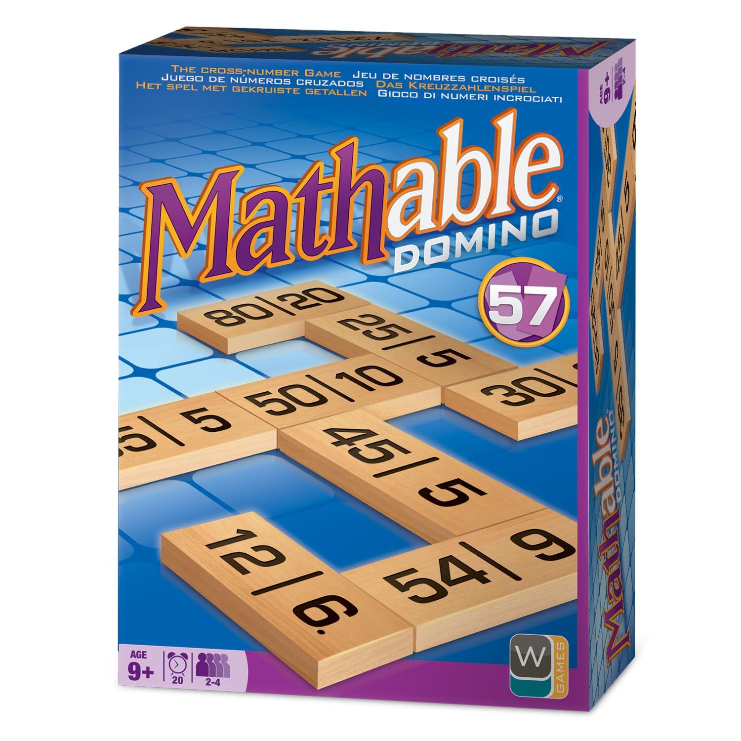 Family Games Family Games America Mathable Domino 57 Piece Set, Blue