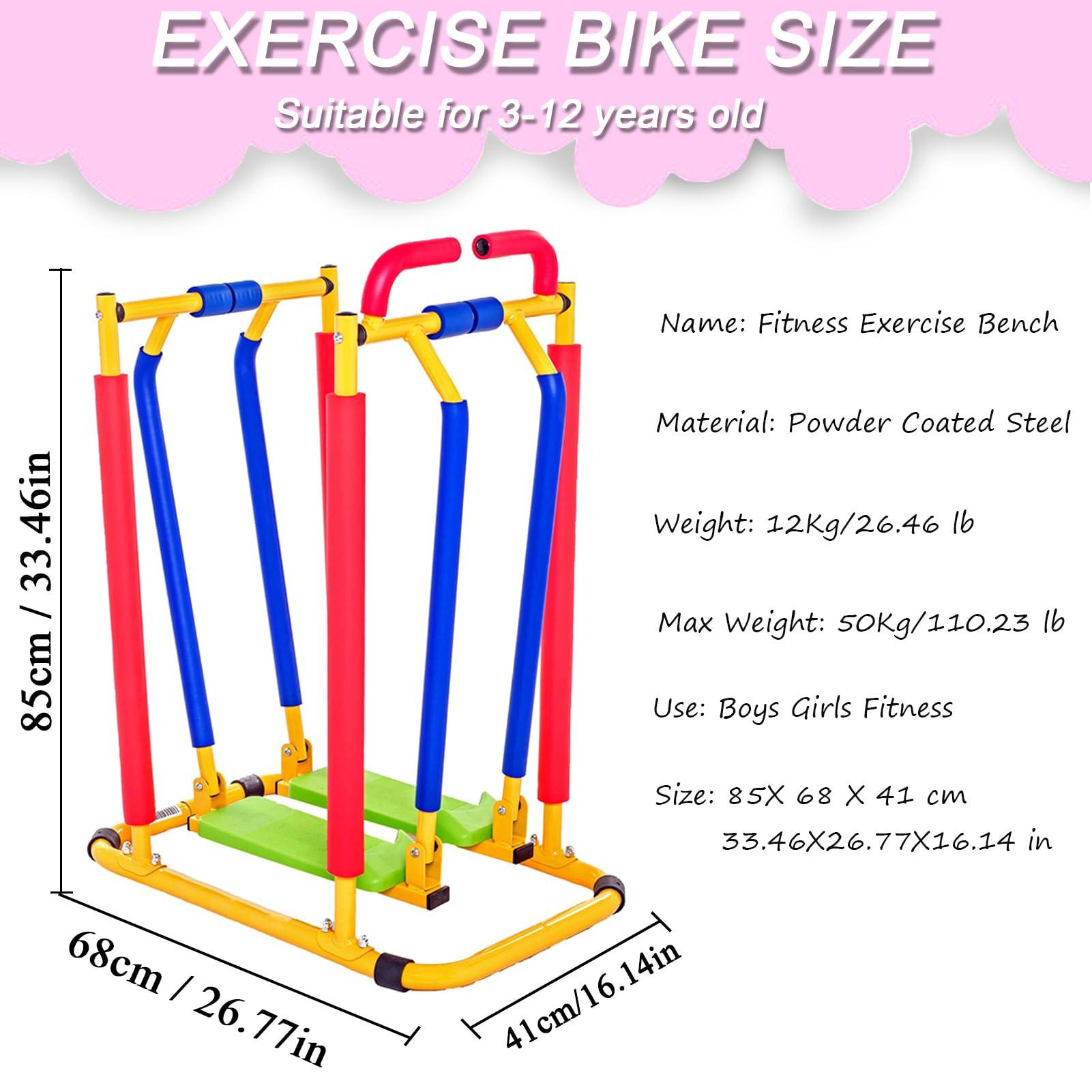 QBDGXFC Fitness Exercise Equipment for Kids, Children's Play Workout Equipment, Adjustable Barbell Toy Set for Kids Fitness, Weight Bench Set Adjustable Barbell Toy Set,C