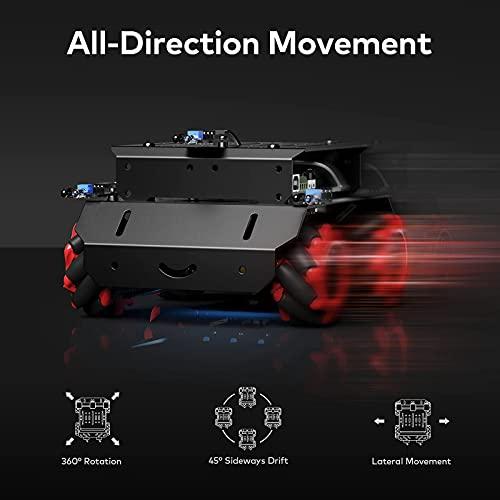 Makeblock Makeblock mBot Mega Robot Kit with Mecanum Wheels, Programmable Robotics Kit Compatible with Arduino IDE and Raspberry Pi for Teens & Adults, Robotics Gift for Learning Coding, Robotics, Electronics