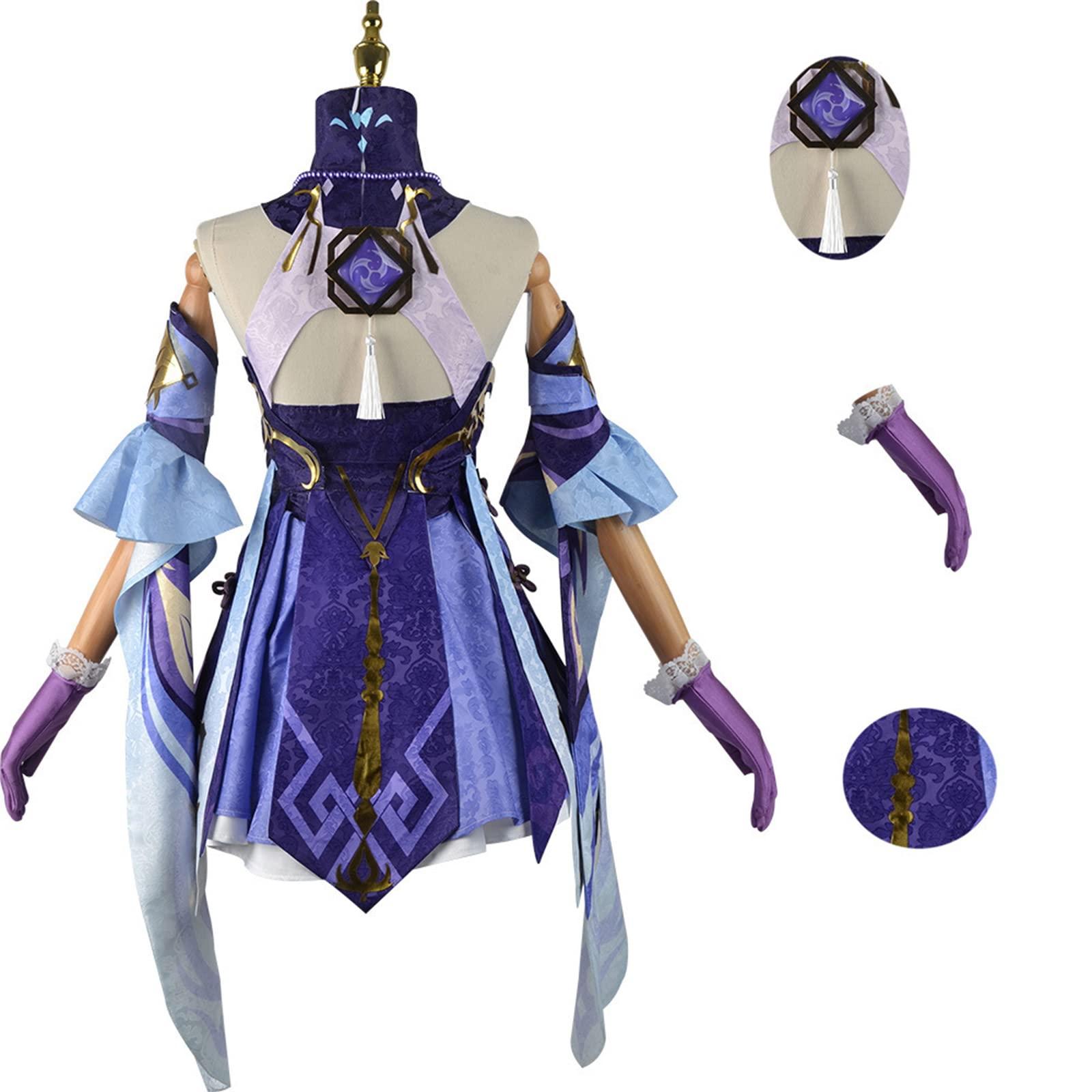 Weixu Weixu New Skin Keqing Cosplay Game Costume Fancy Dress Outfit Halloween Carnival Suit for Women XXL