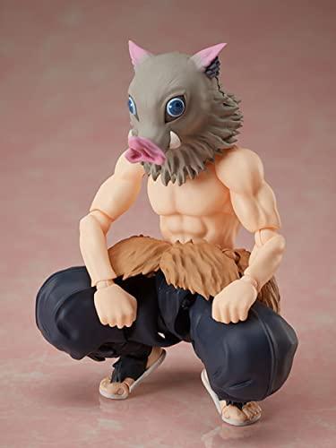 Aniplex Aniplex BUZZmod. Demon Slayer Kimetsu no Yaiba Inosuke Hashibira Action Figure 1/12 & Mini Mascot Figure ( Tanjirou Nezuko Zenitsu )