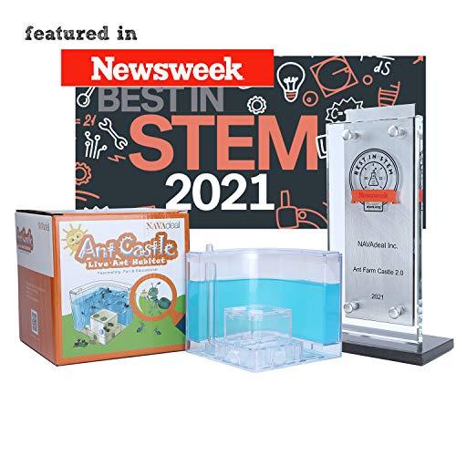 NAVADEAL NAVADEAL Ant Farm Castle Experiment and Toy Allows Study of Social Structure, Architecture, Ecosystem, and The Behavior of Ants Within The 3D Maze of Translucent Gel