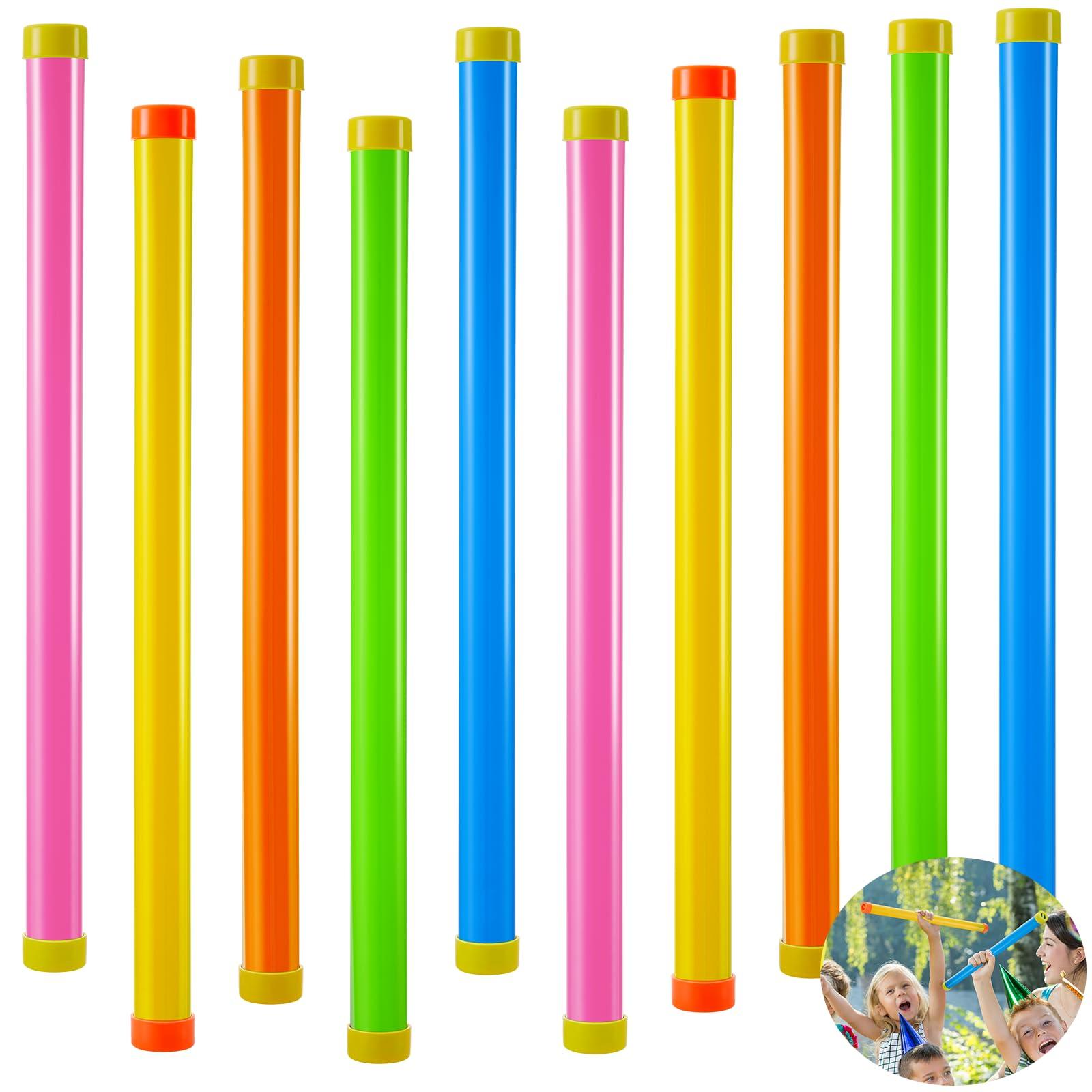 Chivao Chivao 10 Pack Groan Tube Noise Maker Stick Novelty Toy Tube Multi Color Funny Sound Tube Party Favors Christmas Operation for Child, 5 Colors