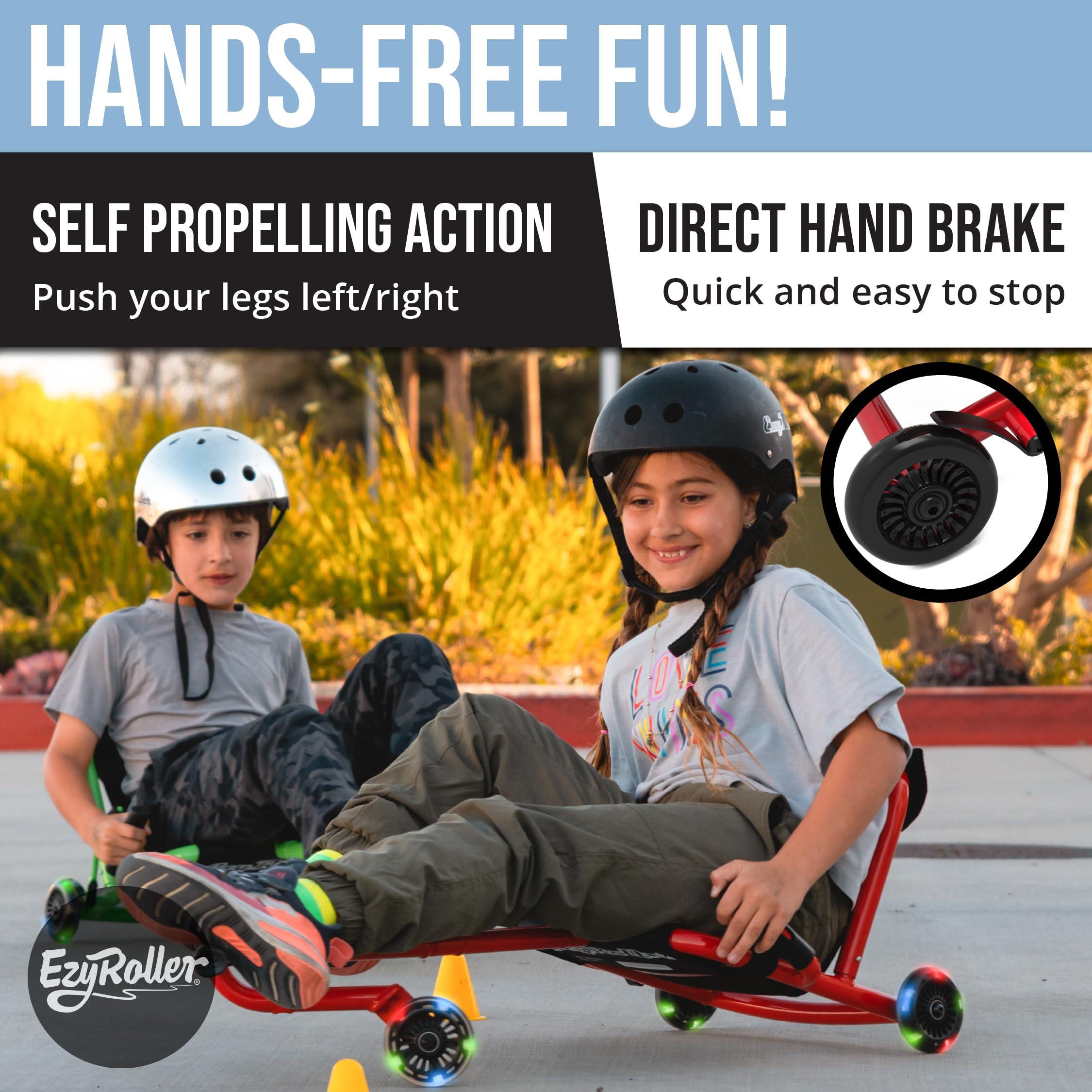 EzyRoller EzyRoller Classic Ride On Scooter and Go Kart for Kids Ages 4+ - Red LED Limited Edition