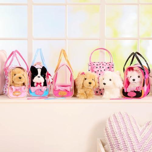 Pucci Pups by Battat Pucci Pups - Gold & Pink Heart Print Glam Bag w/Cocker Spaniel, 8 inches