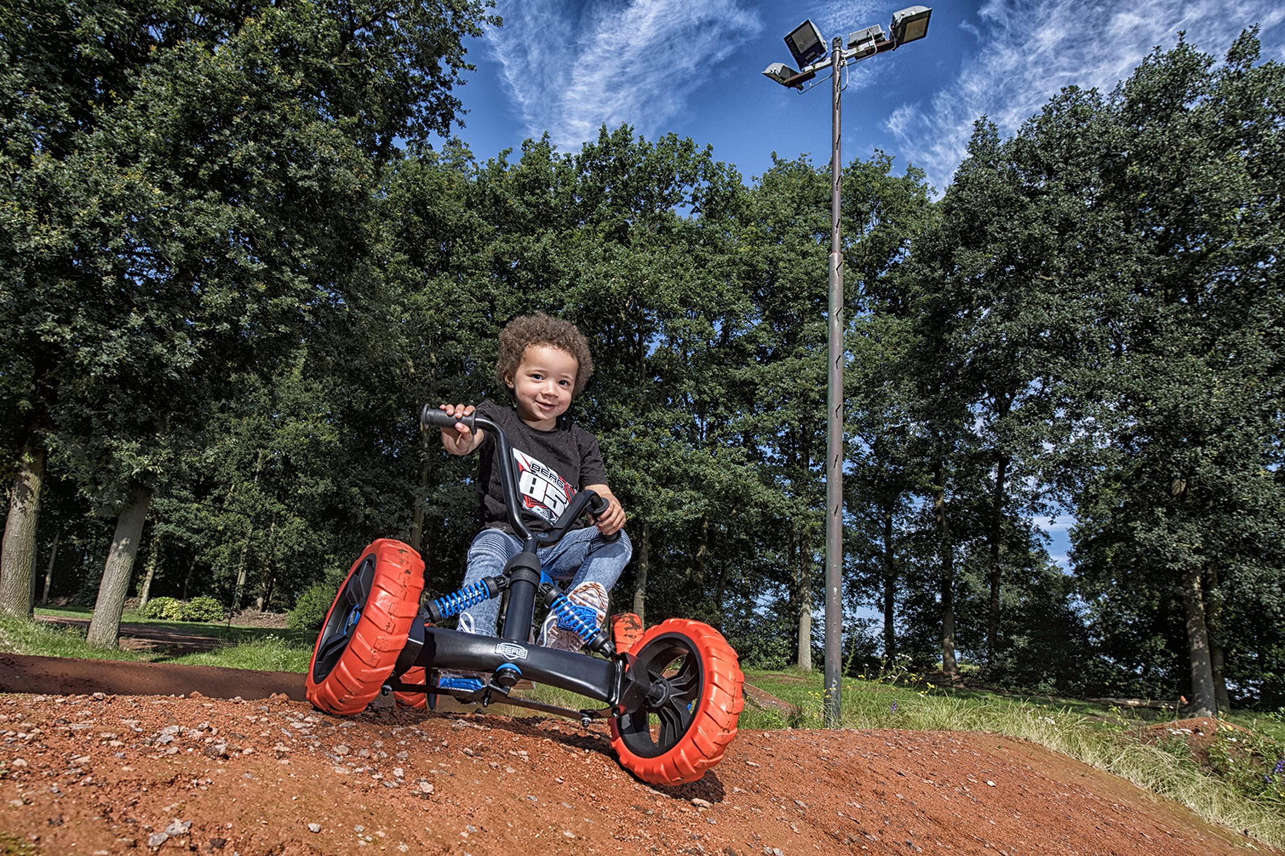 BERG BERG Pedal Kart Buzzy Nitro with Soundbox | Pedal Go Kart, Kids Ride On Toys | Pedal Cars for Kids 2-5 | Outdoor Toys Go Cart for Boys & Girls | Safe 4-Wheel Stability, EVA Tires