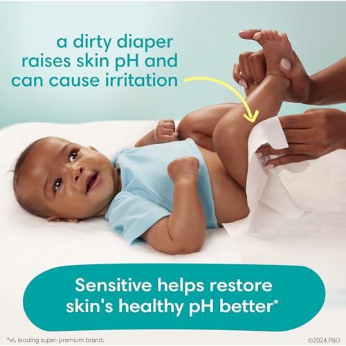Pampers Pampers Easy Ups Bluey Pull On Training Pants Boys and Girls, 3T-4T, 124 Count with Sensitive Water Based Baby Wipes 4X Pop-Top Packs (336 Count)
