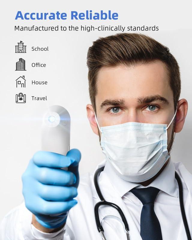 COOCEER COOCEER Digital Thermometer for Adults and Kids: Accurate Ear and Forehead Temperature Readings - Fever Alarm - Touchless Ideal for Babies Toddlers Infants Sensiors - Large LED Display - Home Use