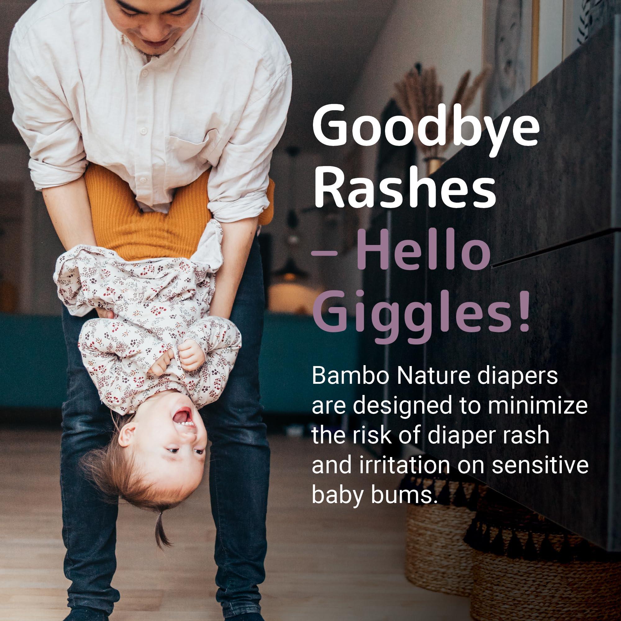 Bambo Nature Bambo Nature Hypoallergenic Baby Diapers, Eco-Labelled Sustainable Diapers, Enhanced Leakage Protection, Totally Chlorine-free, Skin Friendly, and Super Absorbent - Size 2 (32 Count)