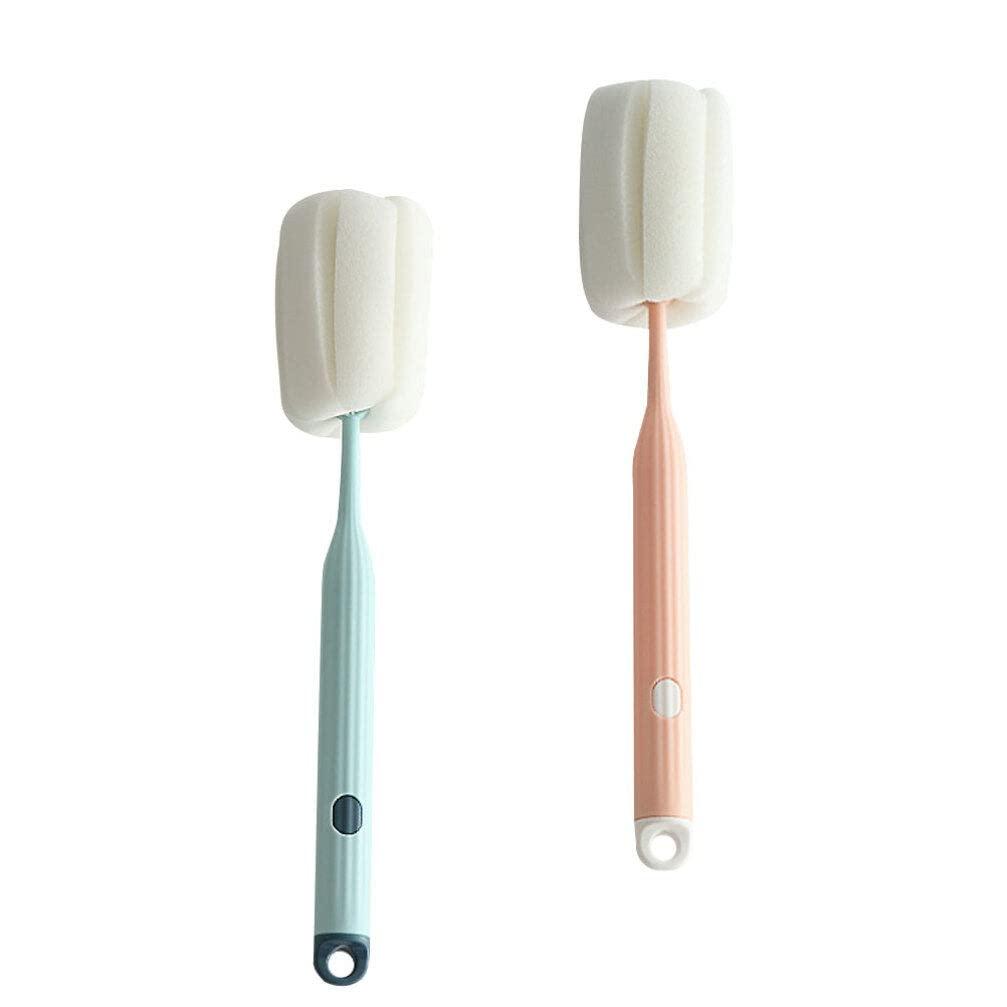 Healifty 2pcs Bottle Cleaning Brush Cup Cleaning Brush Milk Bottle Cleaner Household Bottle Brush Portable Cup Cleaner Bottle Washing Supplies Water Bottle Cleaner Baby Bottle Cleaner