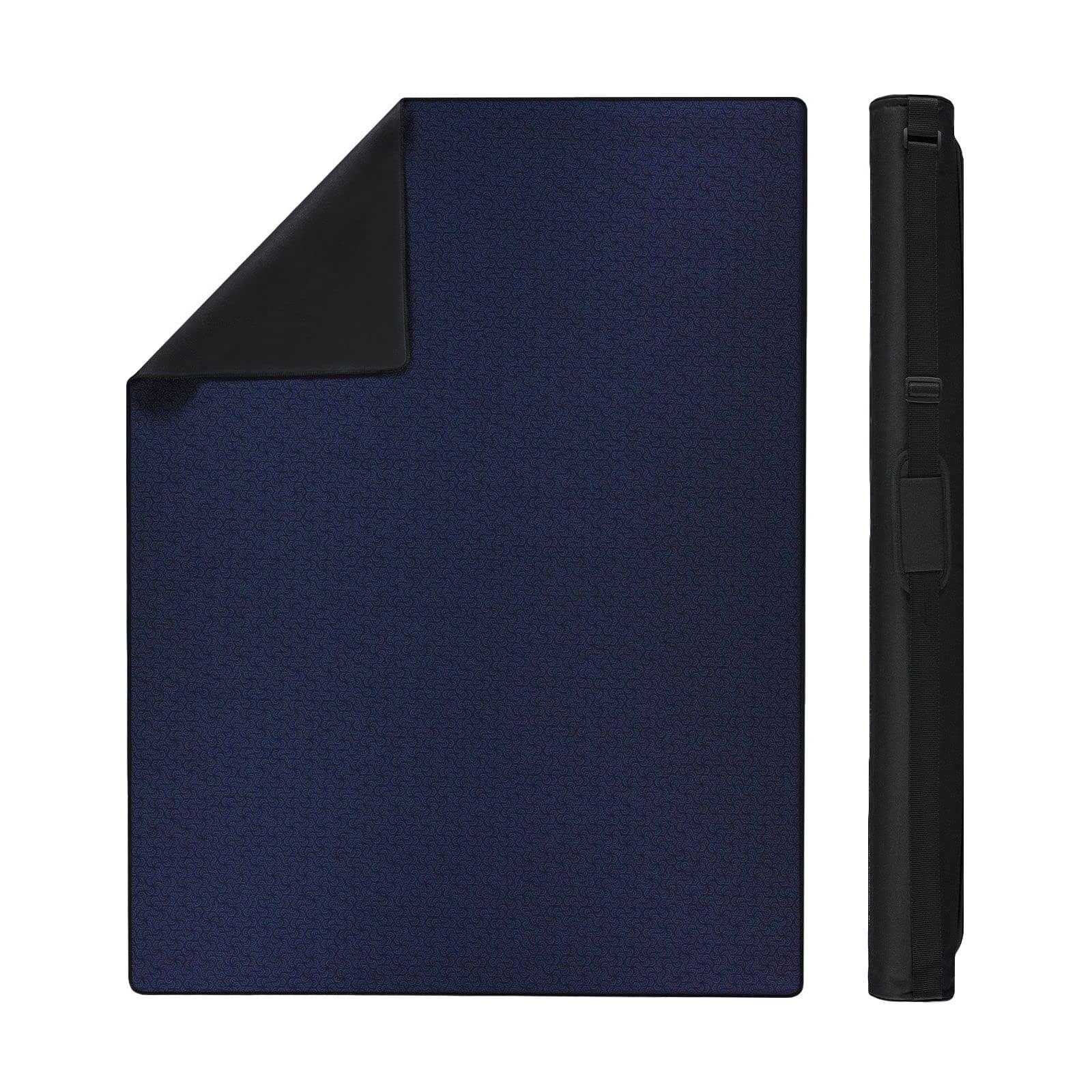 Feltectors Feltectors Board Game Playmat | 36 x 48 in. Blue Table Topper Playmat Cover for Gaming Mahjong Top Black RPG, Dice Games | Neoprene Table Mat Water Resistant with Carry Storage Case 3 x 4 ft.