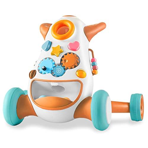KÜB KÜB Interactive Baby Push Walker | Orange | Locking Wheels | Safe & Stable Design | Activity Walker | Baby Walker Toy | Toddler Push Toy | Learning Walker Toy | Infant Toys