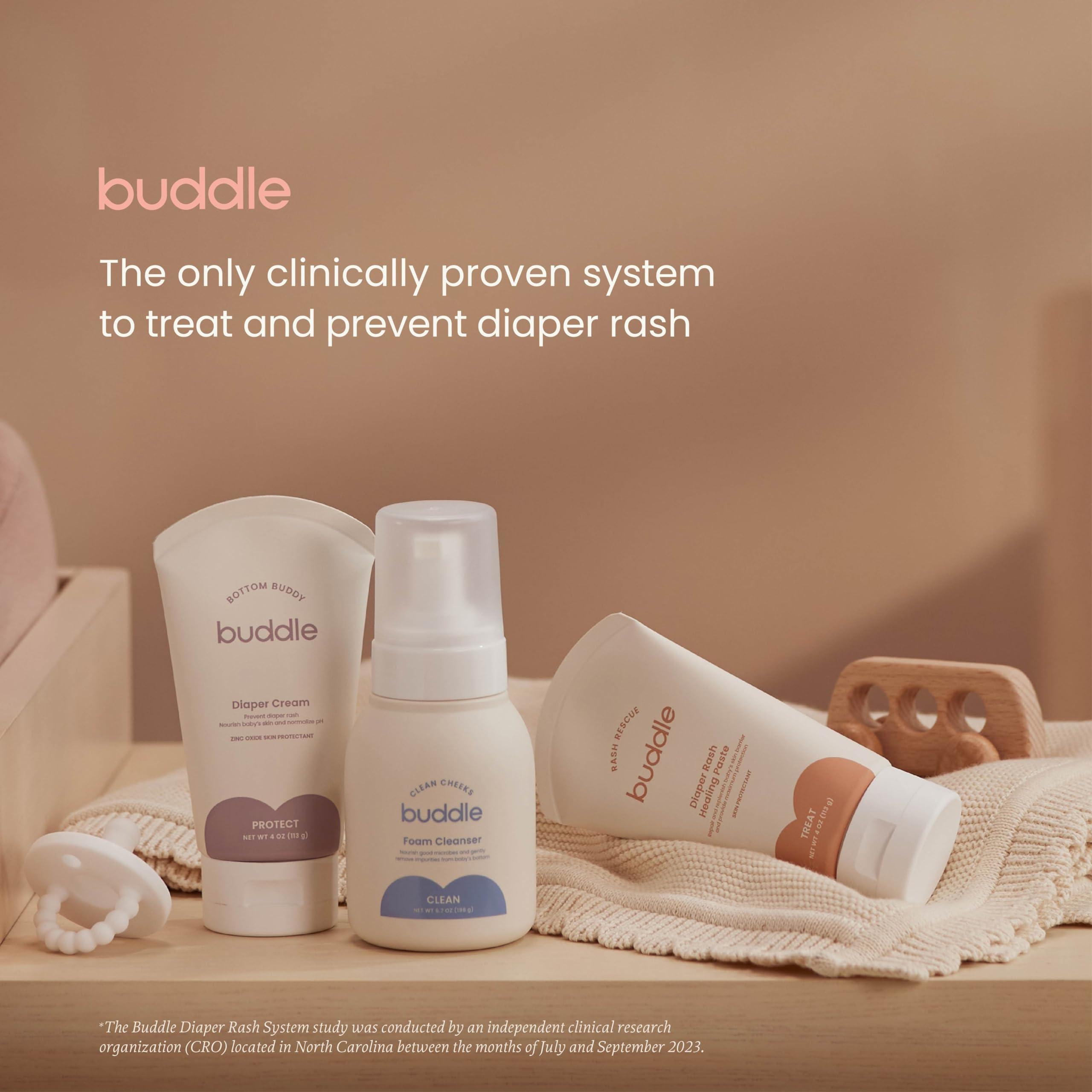 Buddle Buddle Rash Rescue Healing Paste + Paddle Pal Diaper Cream Appicator Bundle - Gentle on Sensitive Skin, Fragrance-Free, Microbiome Mindful & Pediatrician Tested