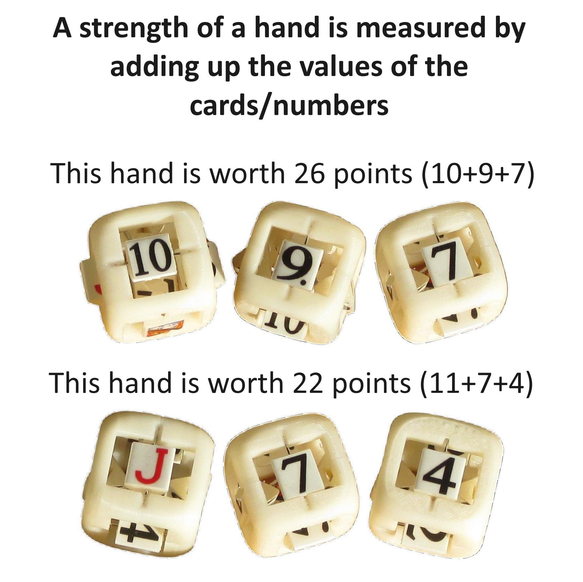 Dream Dice Generic Poker Dice - Using Patent Dice. Set of Three 6-Sided Dice. Each Die Displays All Numbers 2 Through 10, Jack, Queen and King.