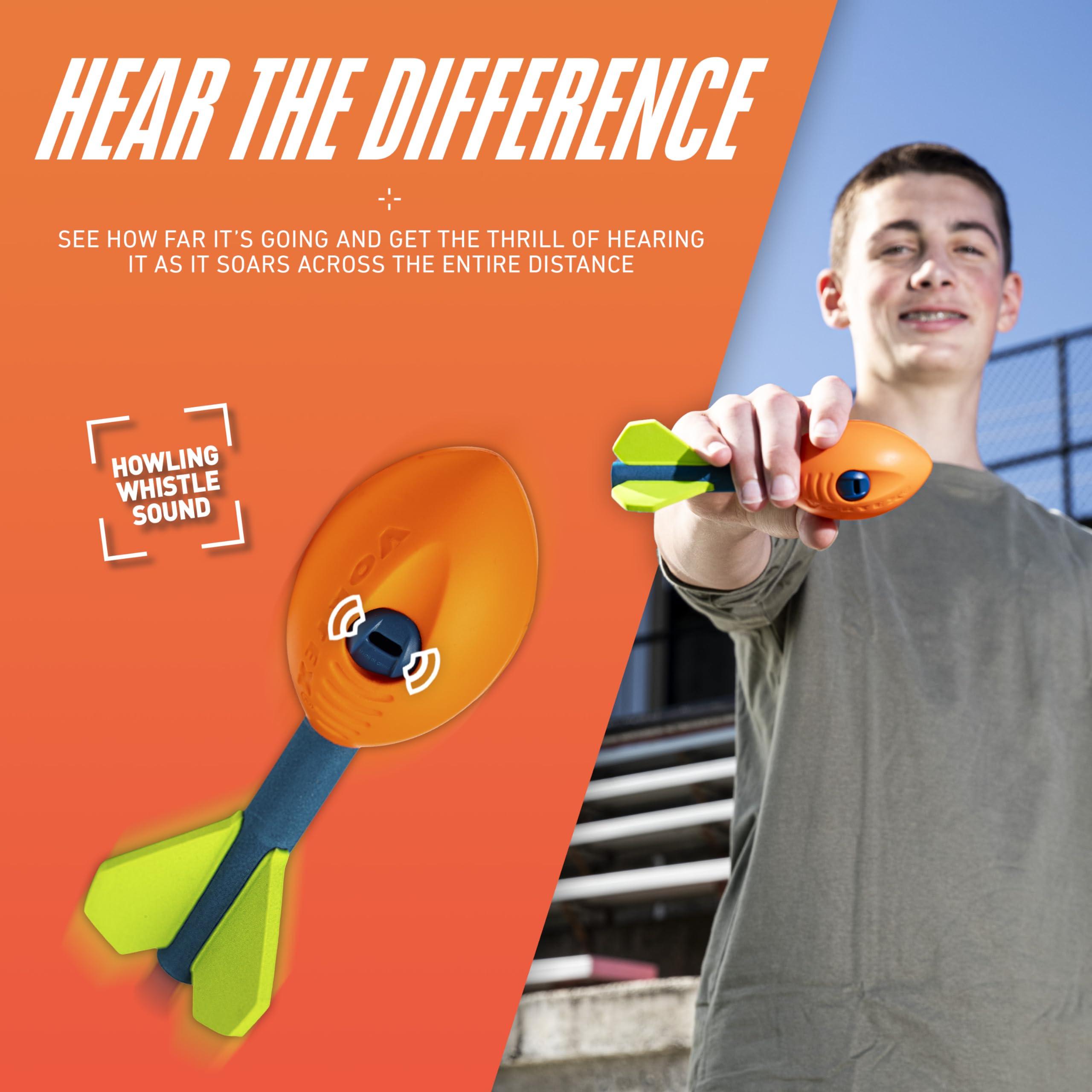 NERF NERF Vortex Mini Aero Howler Foam Football - NERF Soft Mini Vortex Football for Long-Distance Throws - Perfect for Pool + Beach Ball - Kids Aero Howler Whistle Foam Ball