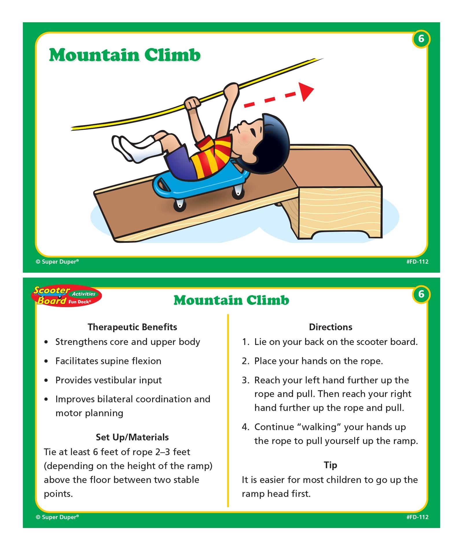 Super Duper Publications Super Duper Publications | Scooter Board Activities Fun Deck | Occupational Therapy Flash Cards | Educational Learning Materials for Children