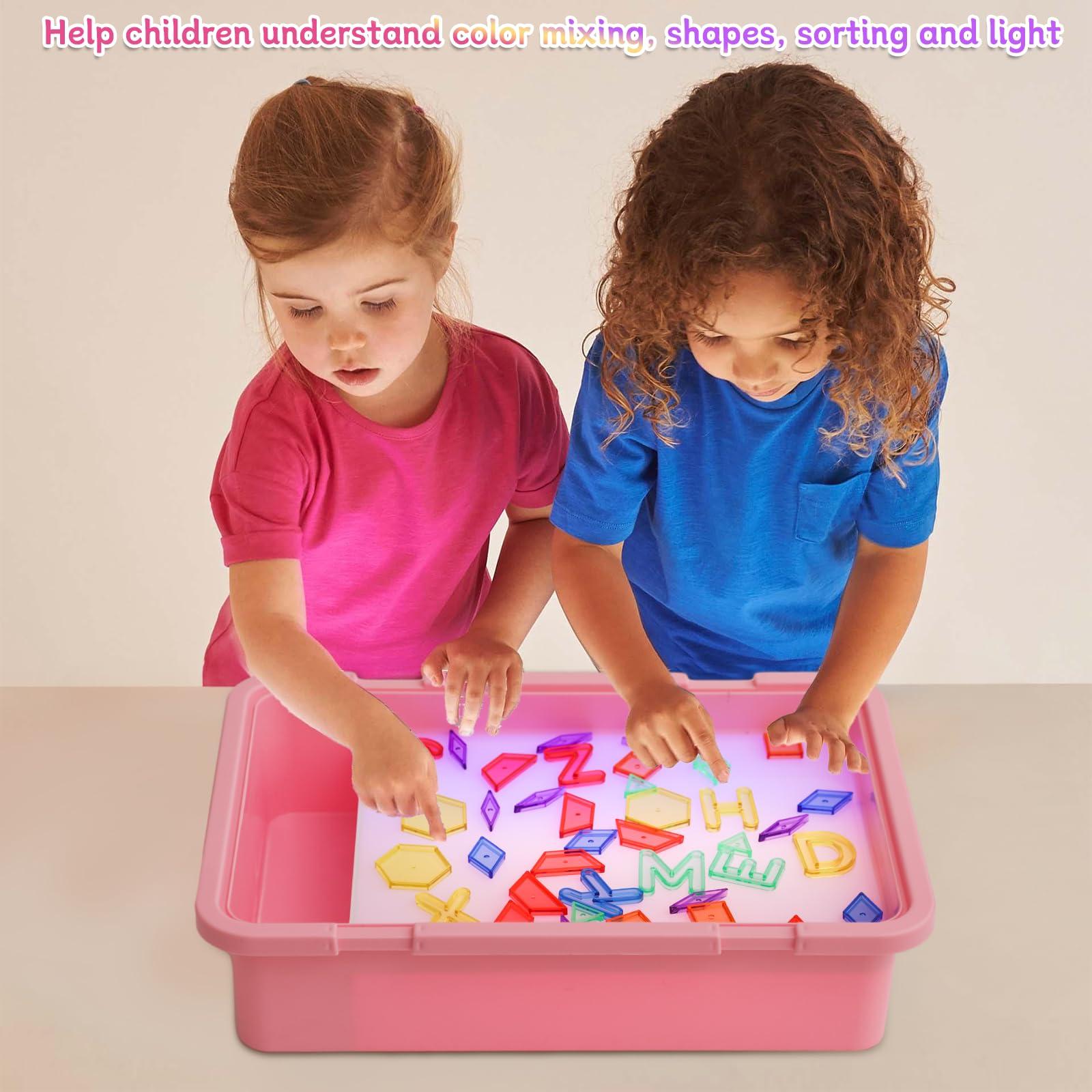 la-belle-vie Light Table for Kids Manipulative | Sand Painting Light Box | Kids Light Table | Light Table Toys | Light Up Table for Kids | Sensory Light Table Accesories |3 Modes,10-Level Dimming18(Green)