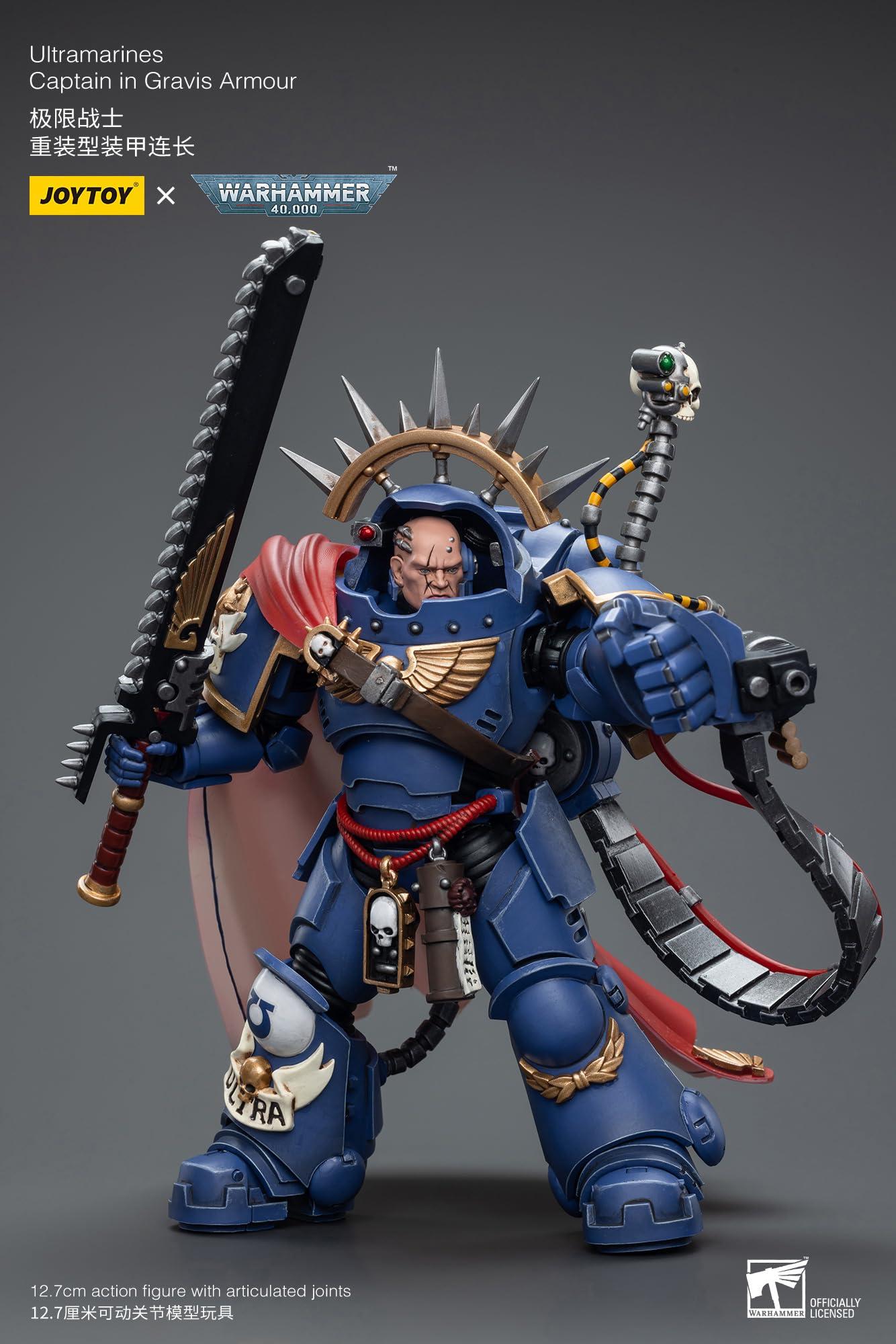 JOYTOY JoyToy Warhammer 40K: Ultramarines Captain in Gravis Armour 1:18 Scale Action Figure