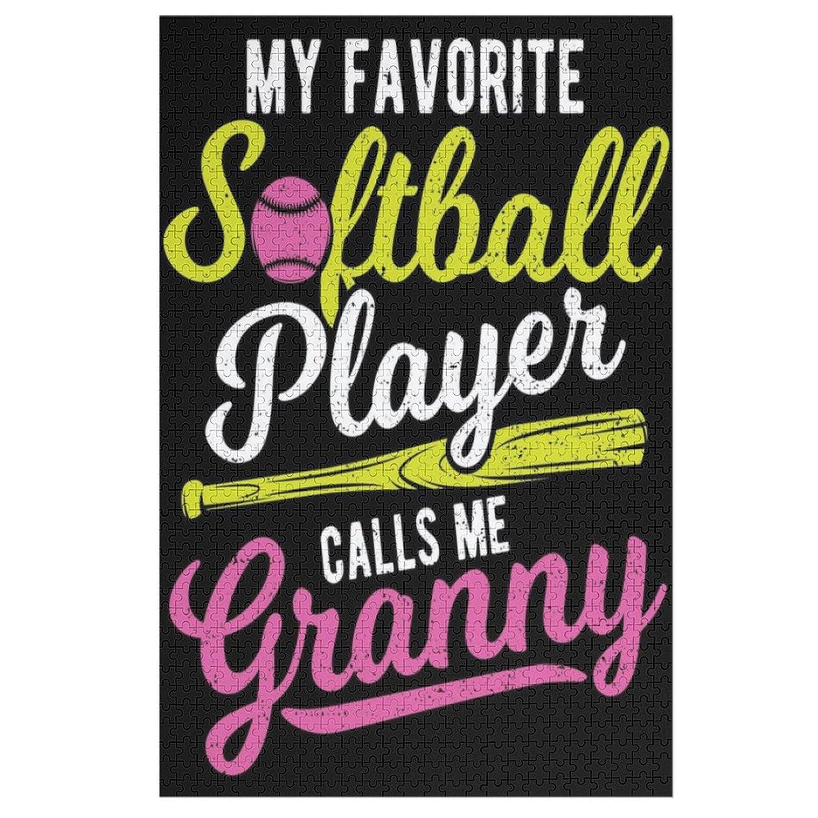 Zkswdez My Favorite Softball Player Jigsaw Puzzles for Adults, 1000 PCS Large Sports Wooden Jigsaw Puzzle for Teens Gift Home Decor