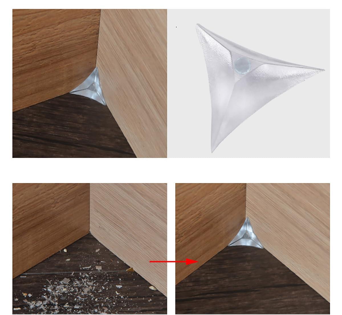 KDUPUP Triangle Stair Inside Corner Anti Dust Corners Guards Drawer Furniture Corner Protectors for Cabinet Drawer Wardrobe 100pcs