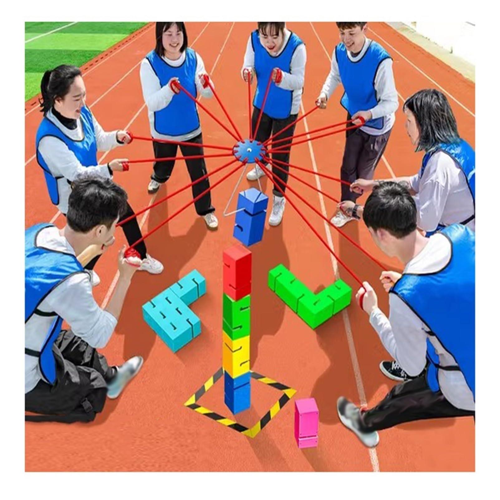 YOWABYI Team Building Games for Work, Outdoor Group Activity Game, Teamwork Games for School Sports Day/Field Day (Color : Red, Size : 8PCS)