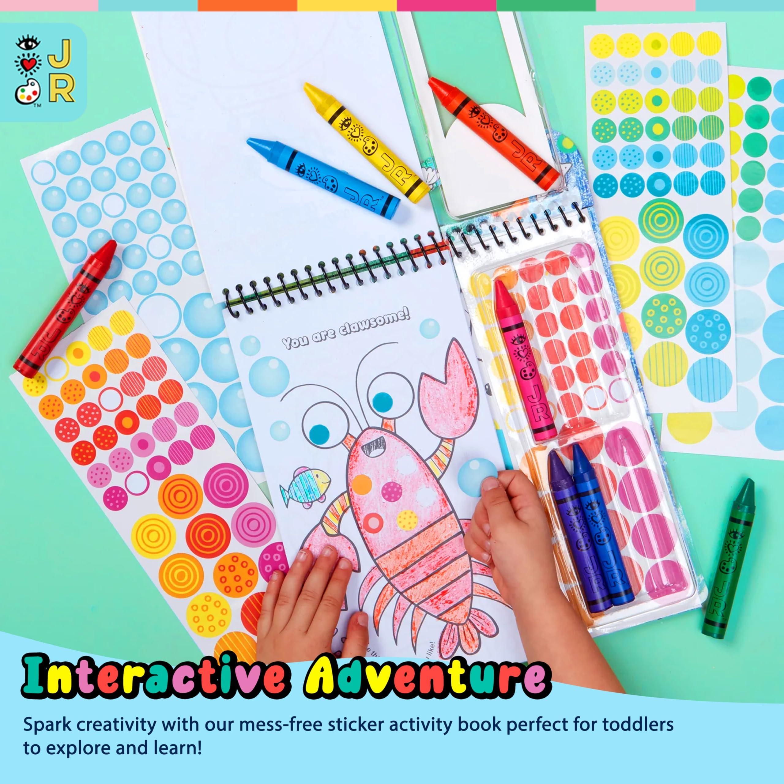 Bright Stripes Bright Stripes Travel Coloring Kit for Kids: Art On the Go Coloring Books and Crayons, Sticker Activity Book - Mess-Free Collage Fun for Ages 3+ (Art On The Go, Going Dotty Ocean)