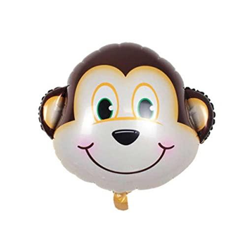 pistro pistro Pack of 12 Lovely Zoo Animal Head Foil Balloons Children Party Inflatable Decor
