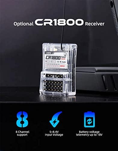 ZKSJ ZKSJ LDARC 8-Channel CT01 Remote Control Radio Transmitter and Receiver 2.4Ghz 400-Meter Signal Range Equipped with LCD Display Suitable for RC Cars/Truck/Crawler/Boats/Airplanes(Grey)