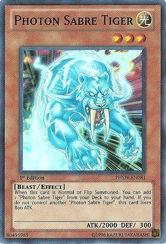 Yu-Gi-Oh! Yu-Gi-Oh! - Photon Sabre Tiger (PHSW-EN081) - Photon Shockwave - 1st Edition - Super Rare