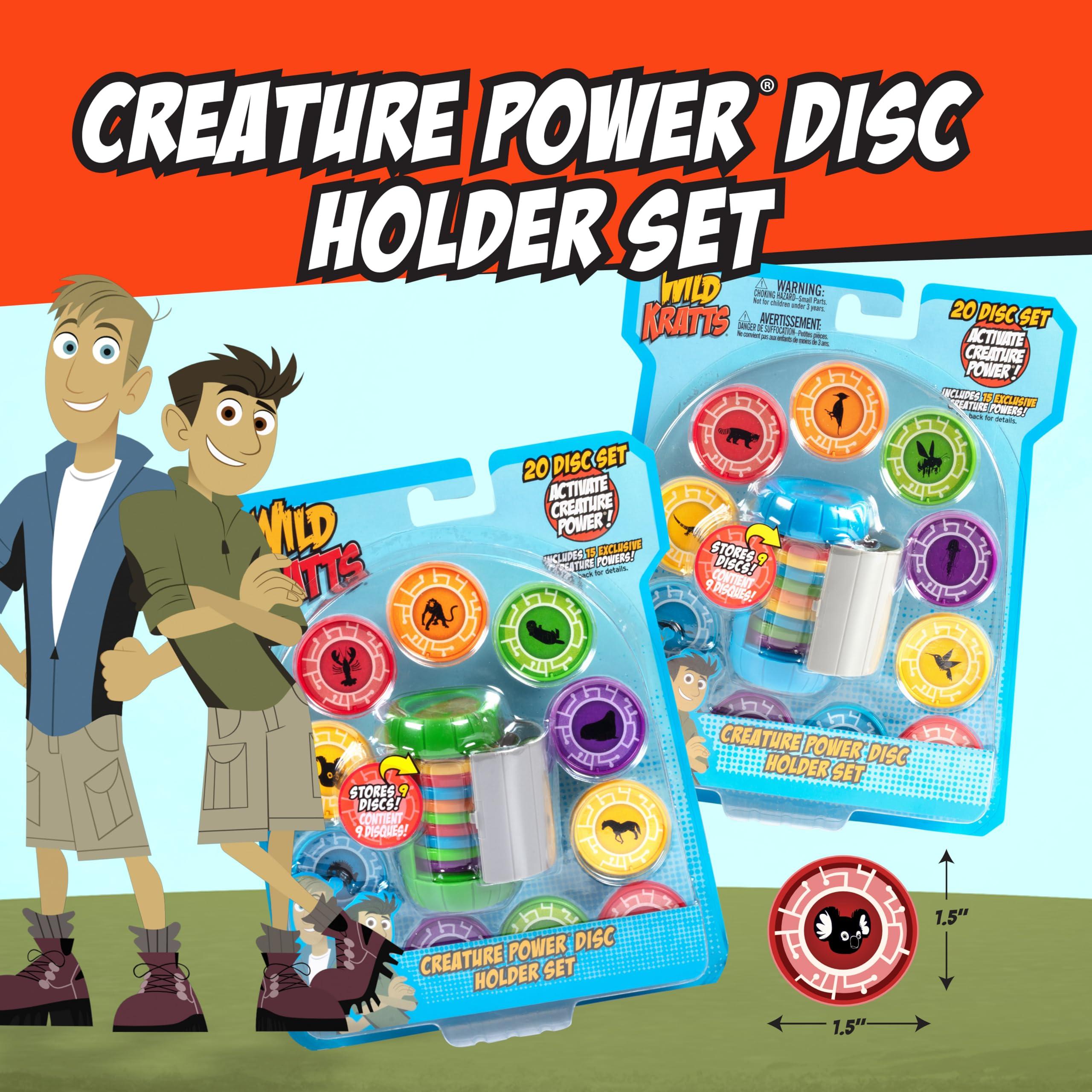 Wild Kratts Wild Kratts Martin Kratt Creature Power Disc Holder Set with 20 Discs - Officially Licensed - Figure Toy for Pretend & Dress Up Play - Includes 15 Exclusive Collectables - Great Gift for Kids