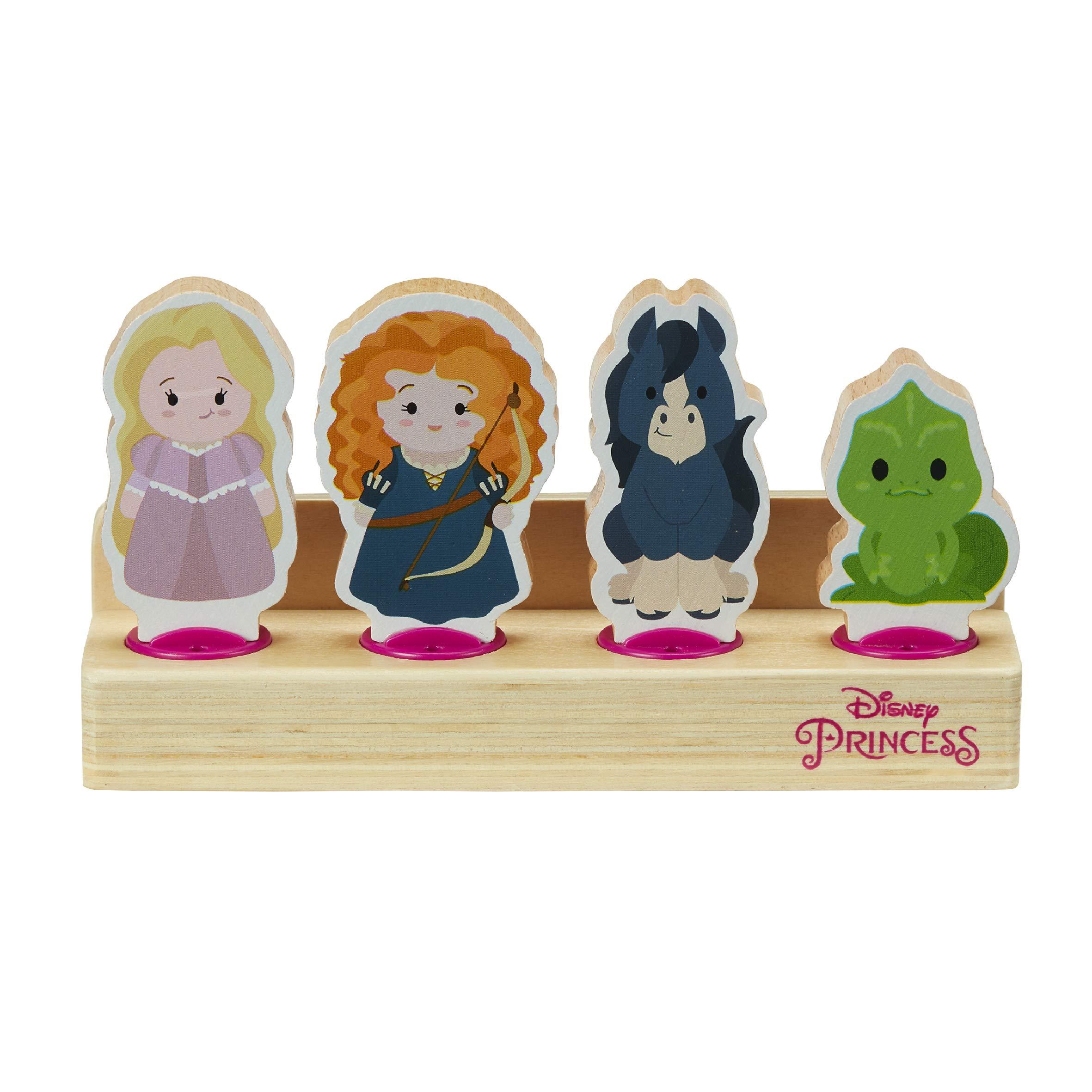 Disney Princess Disney Princess Wooden Princess 4-Figure Set Beautiful Preschool Wooden Toy, Imaginative Play, FSC Certified Sustainable, Gift for 2-5 Year Old