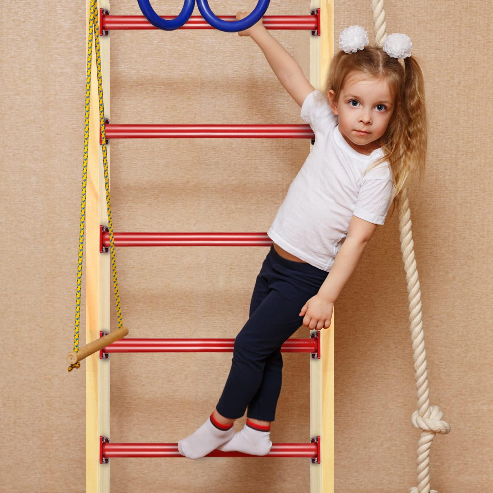 TAYUQEE TAYUQEE Steel Monkey Bars for Kids - 18 Inches Heavy Duty Metal Monkey Bars Ladder Rungs Kit, 8 PCS Playset Monkey Bar Rods with Mounting Plates for Indoor Outdoor Backyard Playground, Hold 250 Lbs