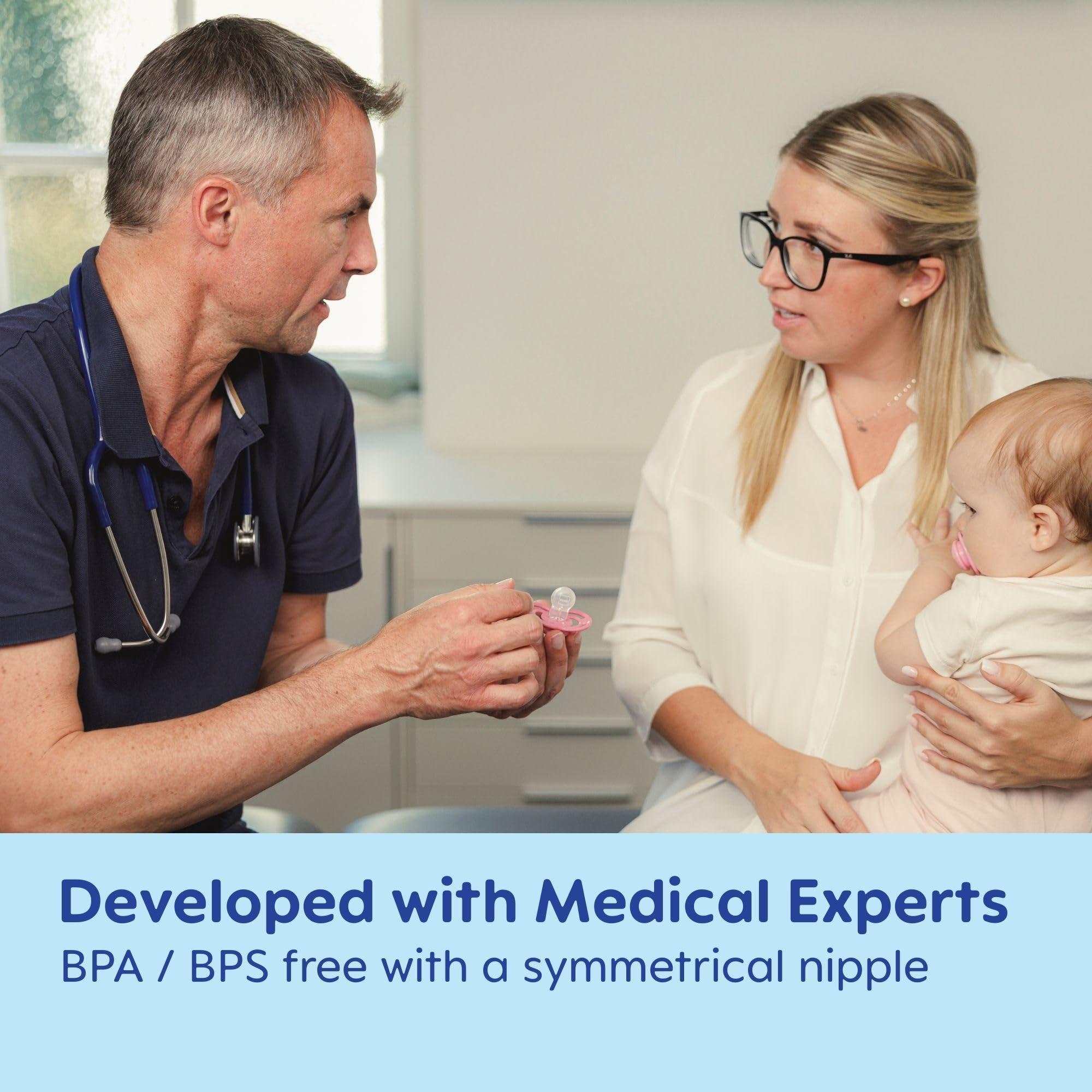 MAM MAM Original Start Matte Newborn Baby Pacifier, Best Pacifier for Breastfed Babies, Sterilizer Case, Unisex, 0-3 Months (Pack of 2)