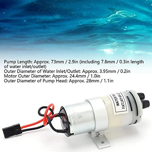 Pilipane RC Water Pump,36V 370 Water Cooling Pump,Portable Mini Water Transfer Utility Pump with Metal Connectors JR Plug with Switch for RC Boats Motor ESC