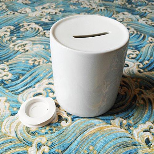 DIYthinker DIYthinker China Pavilion Culture Outline Pattern Money Box Ceramic Coin Case Piggy Bank Gift