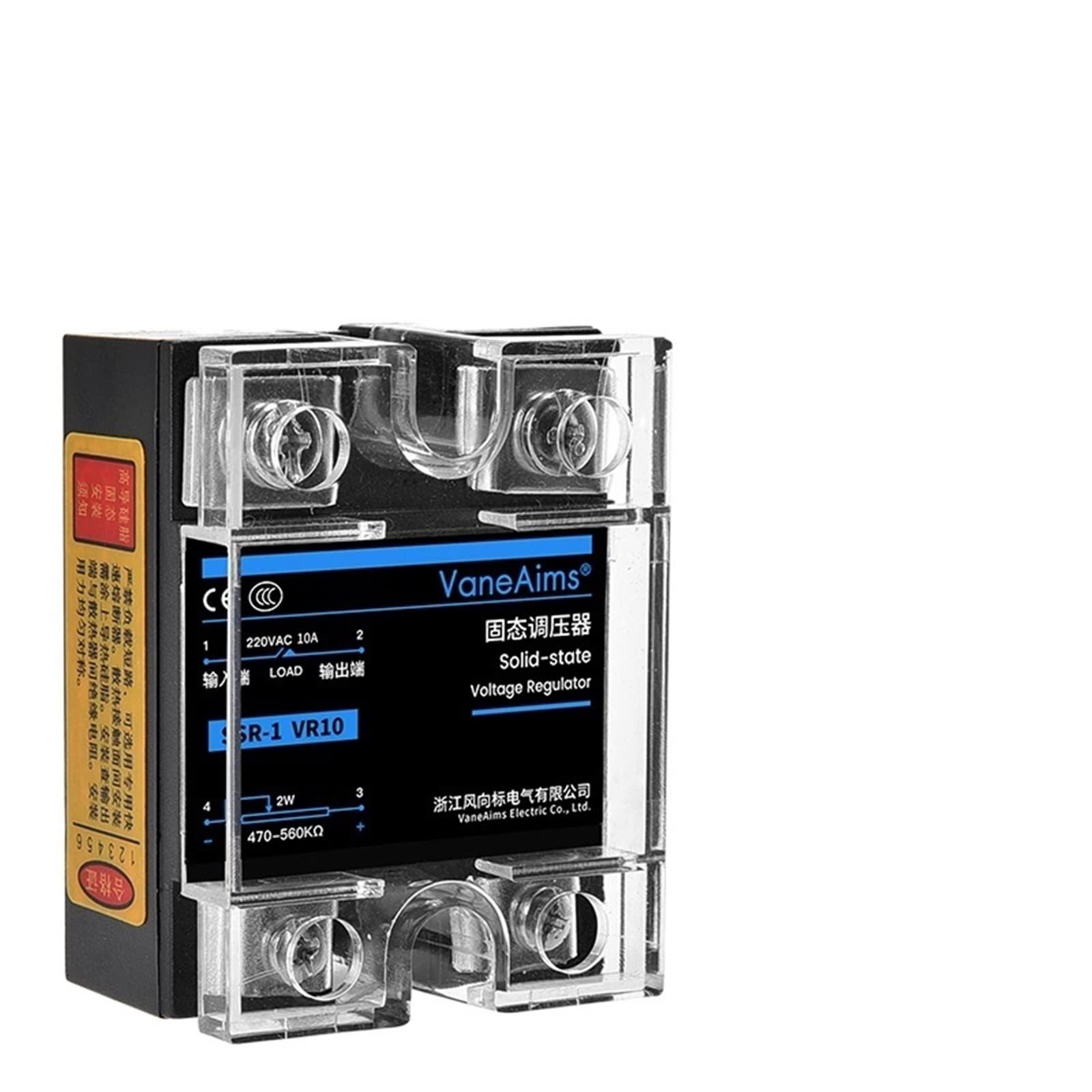 VUBBJCRS VUBBJCRS SSR Single-Phase Power Solid State Relay 220V Solid State Voltage Regulator Module with Protective Cover to Send Thermal Grease(Size:80A)