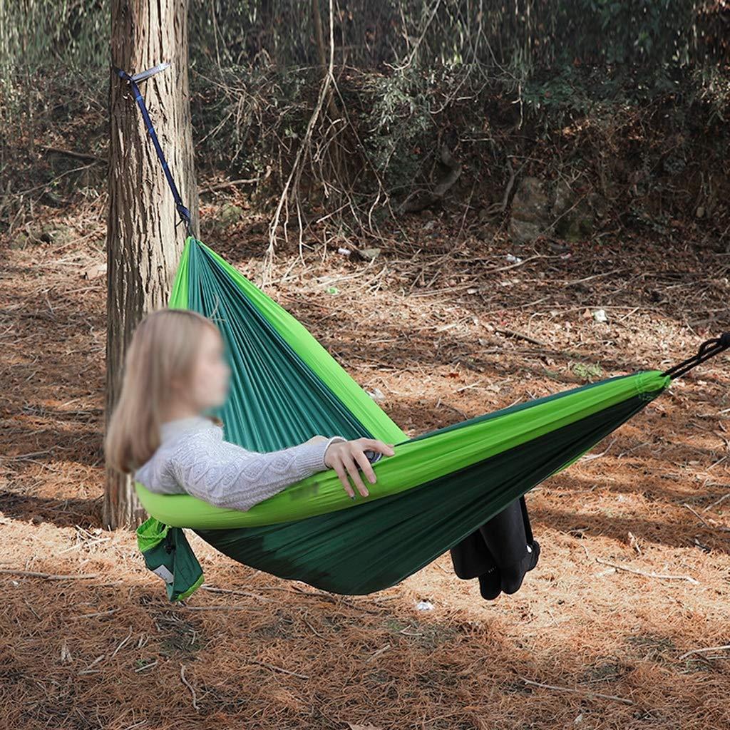 zxb-shop zxb-shop Swings Double Inflatable Outdoor Hammock Swing Anti-Rollover Wild Camping Hammock Indoor and Outdoor Hanging Chair Swing 106.5x55.1 Inches Swing Outside Toys (Color : A)