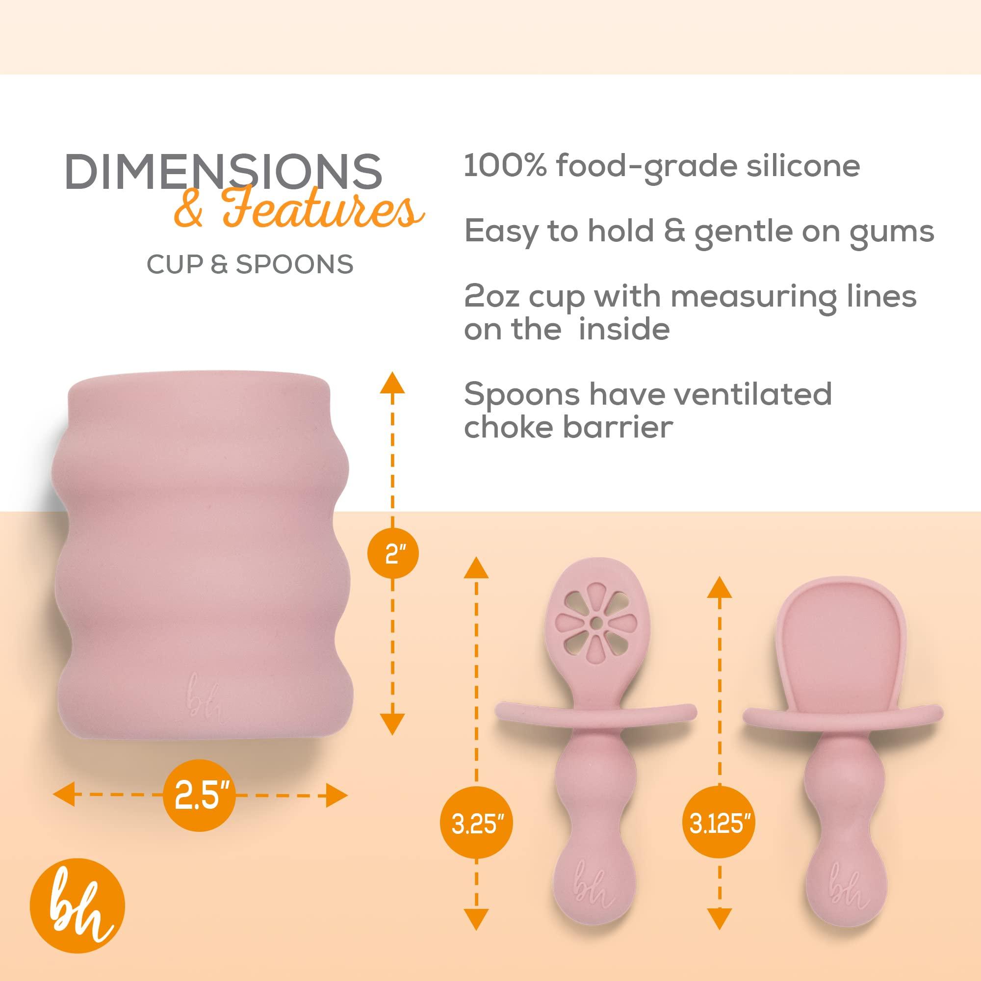 BooginHead BooginHead by Infantino Baby Led Weaning Supplies, Stage 1 and 2 Self Feeding, 5-Piece Set, Pink