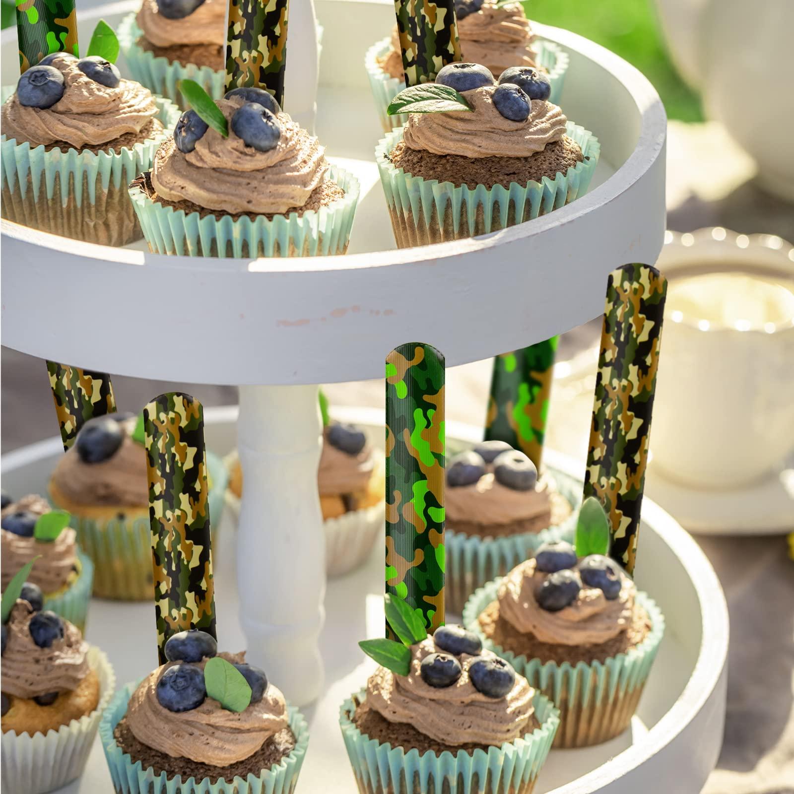 Hungdao Hungdao 24 Pcs Camo Slap Bracelets for Kids Assorted Army Slap Bracelets Green Camouflage Military Wristbands for Kids Adult Army Party Birthday Favors Decorations Supplies