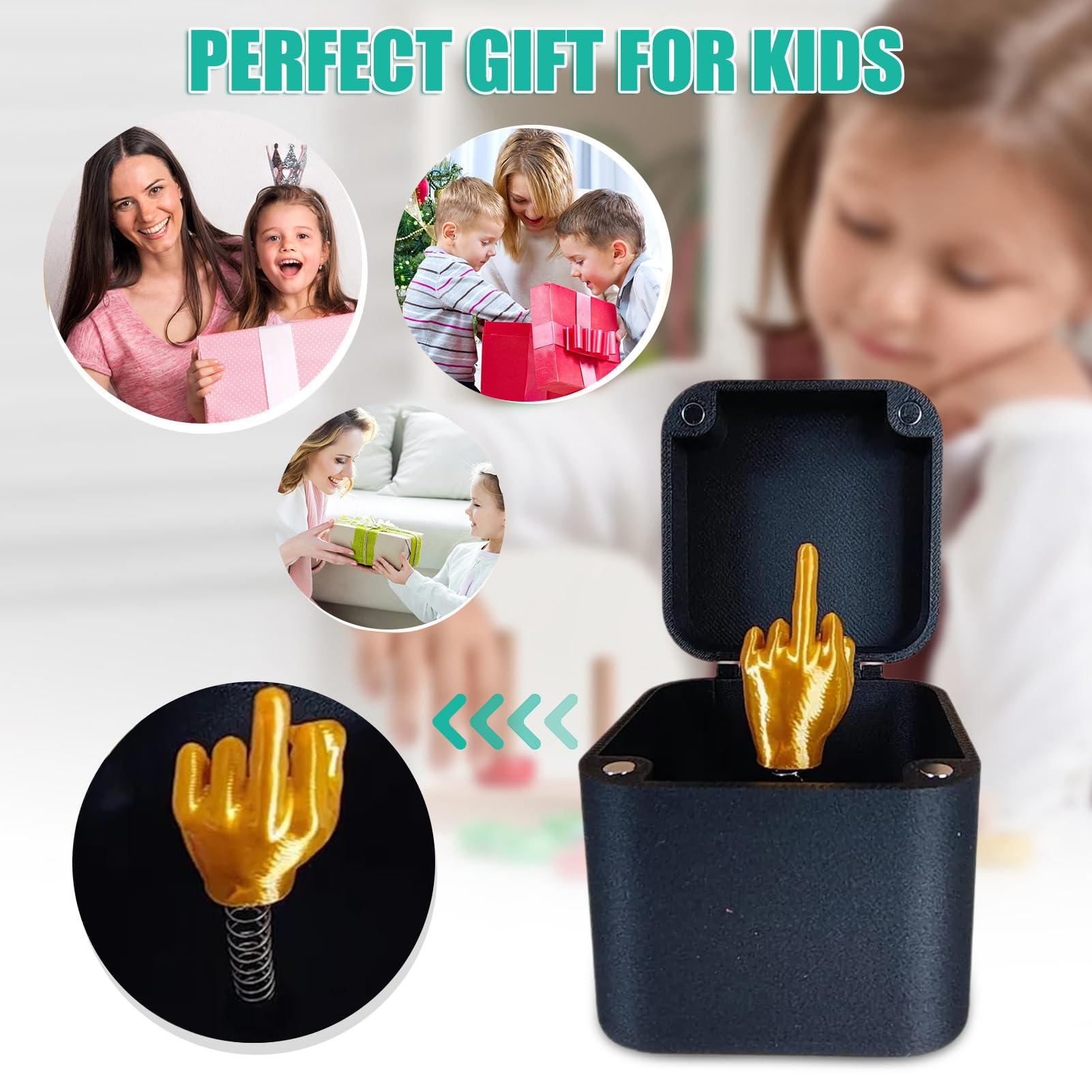 LQBPVY LQBPVY Middle Finger Surprise Gift Box, Middle Finger in a Box, Funny Spoof Hand Prank Pop up Gift with Box for Adults, Middle Finger Gift, Christmas Novelty Fun Prank Gift (1 Pc)