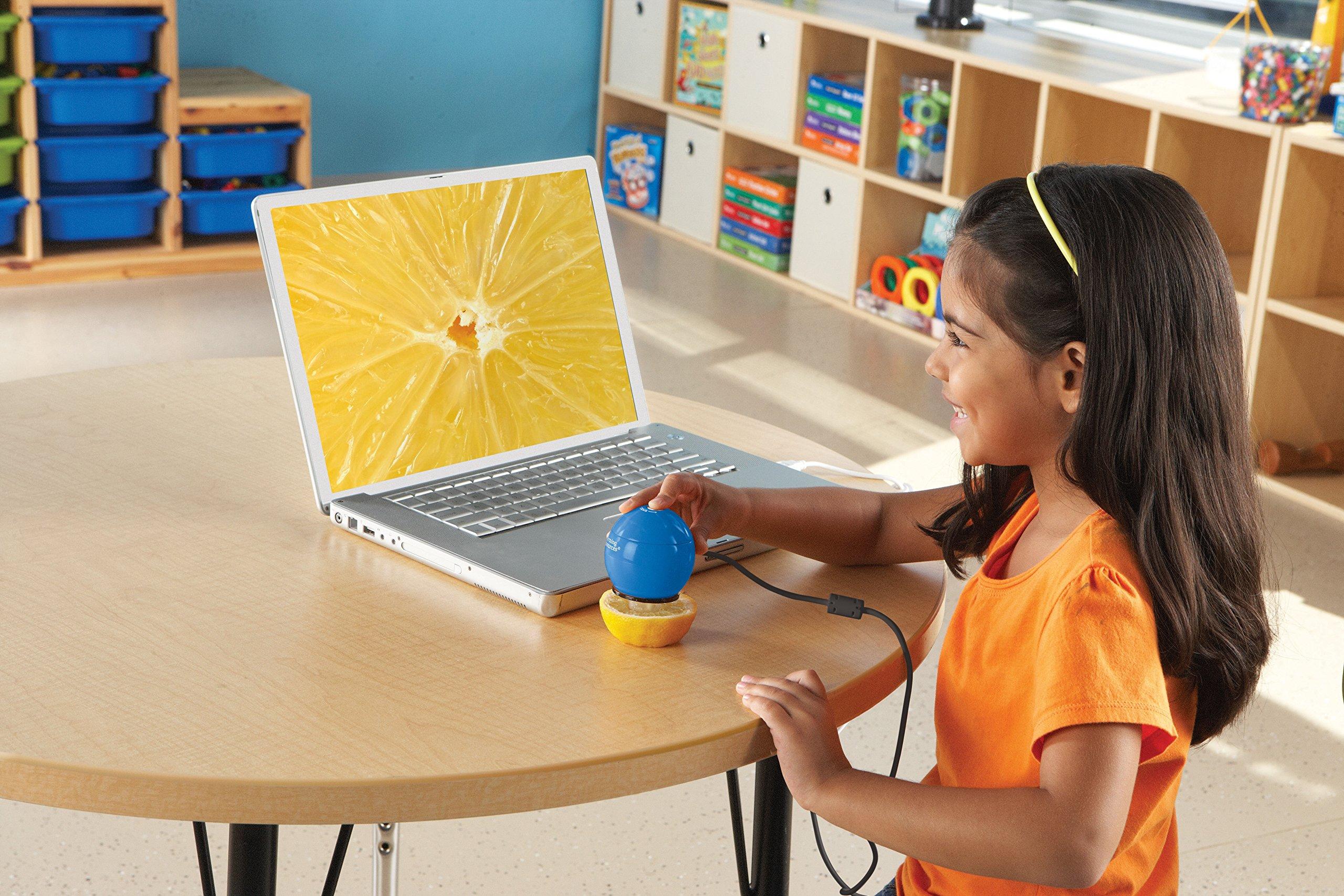 Learning Resources Learning Resources Zoomy 2.0 Handheld Digital Microscope, Computer, Projector, or Interactive whiteboard Accessories, Blue, Ages 4+