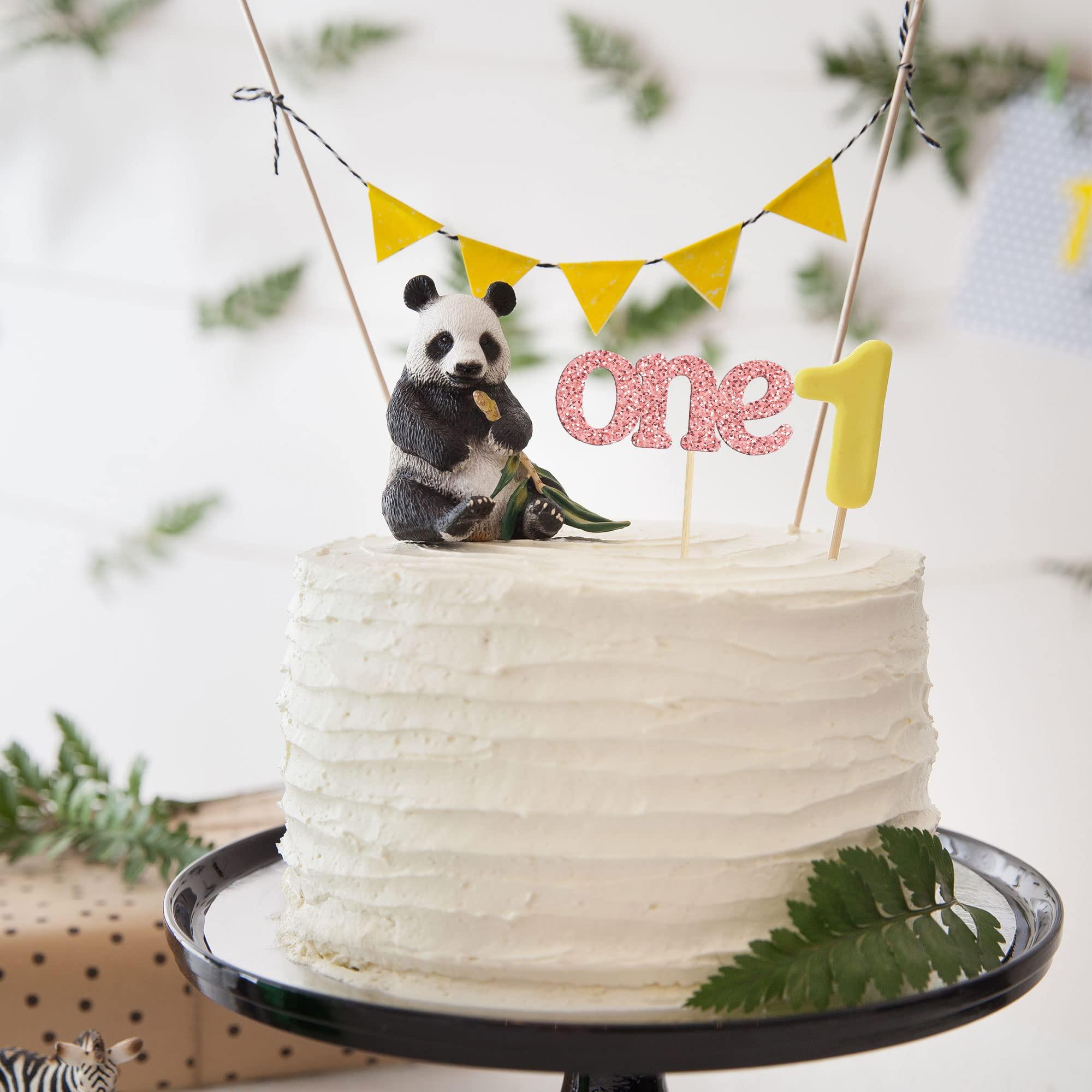 Ephlyn 24Pcs First Birthday Cupcake Toppers Glitter One Cupcake Picks Baby Shower 1st Birthday Cake Decorations Party Supplies Rose Gold